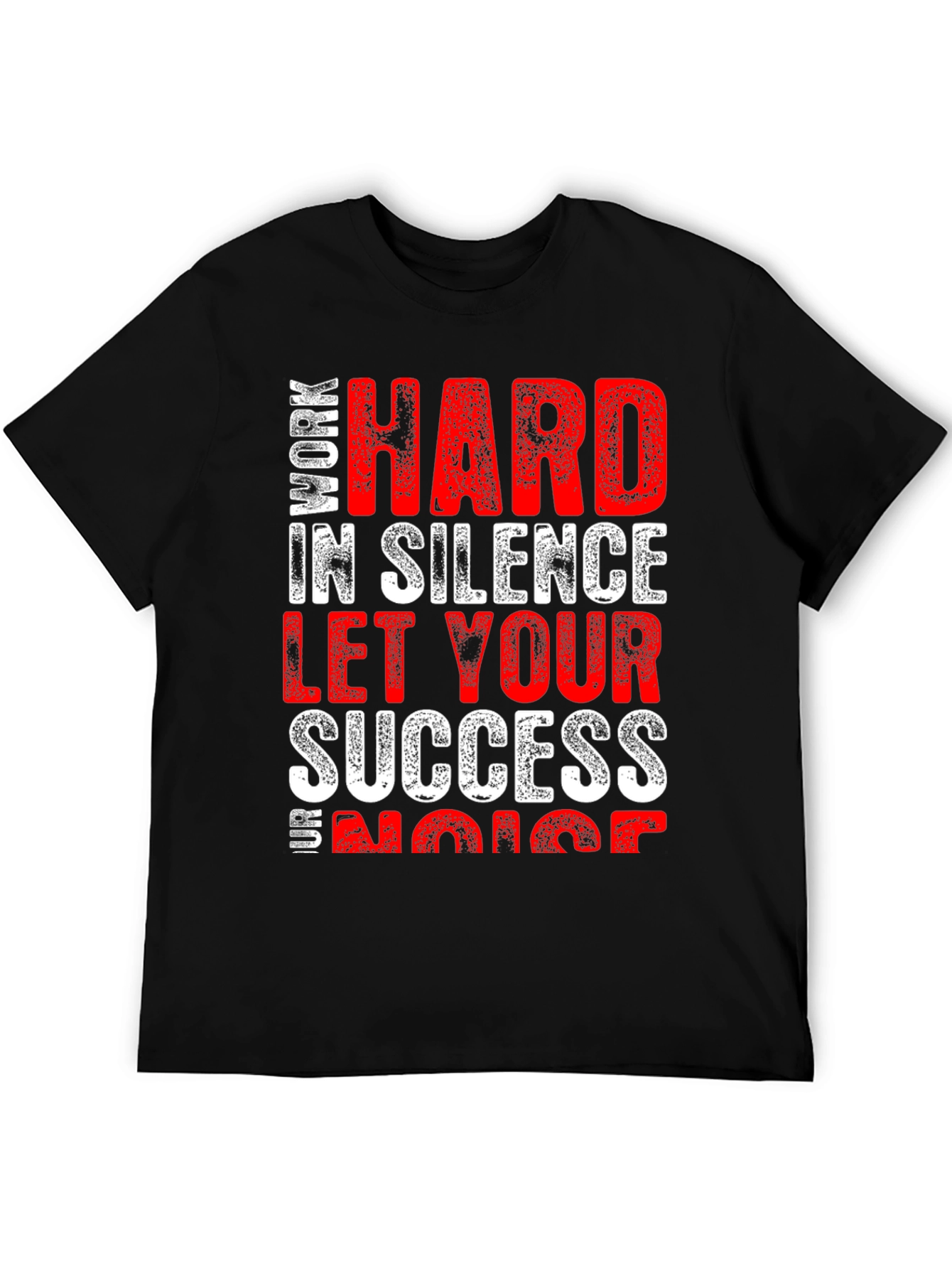 Black Work Hard in Silence Graphic Tee view 5
