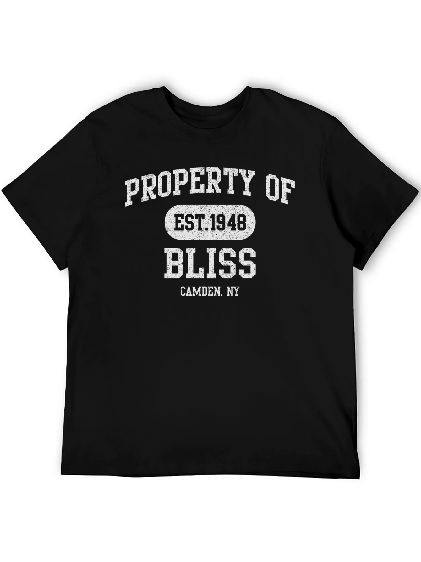 Black Property Of Bliss EST. 1948 Black Graphic T-Shirt view 5