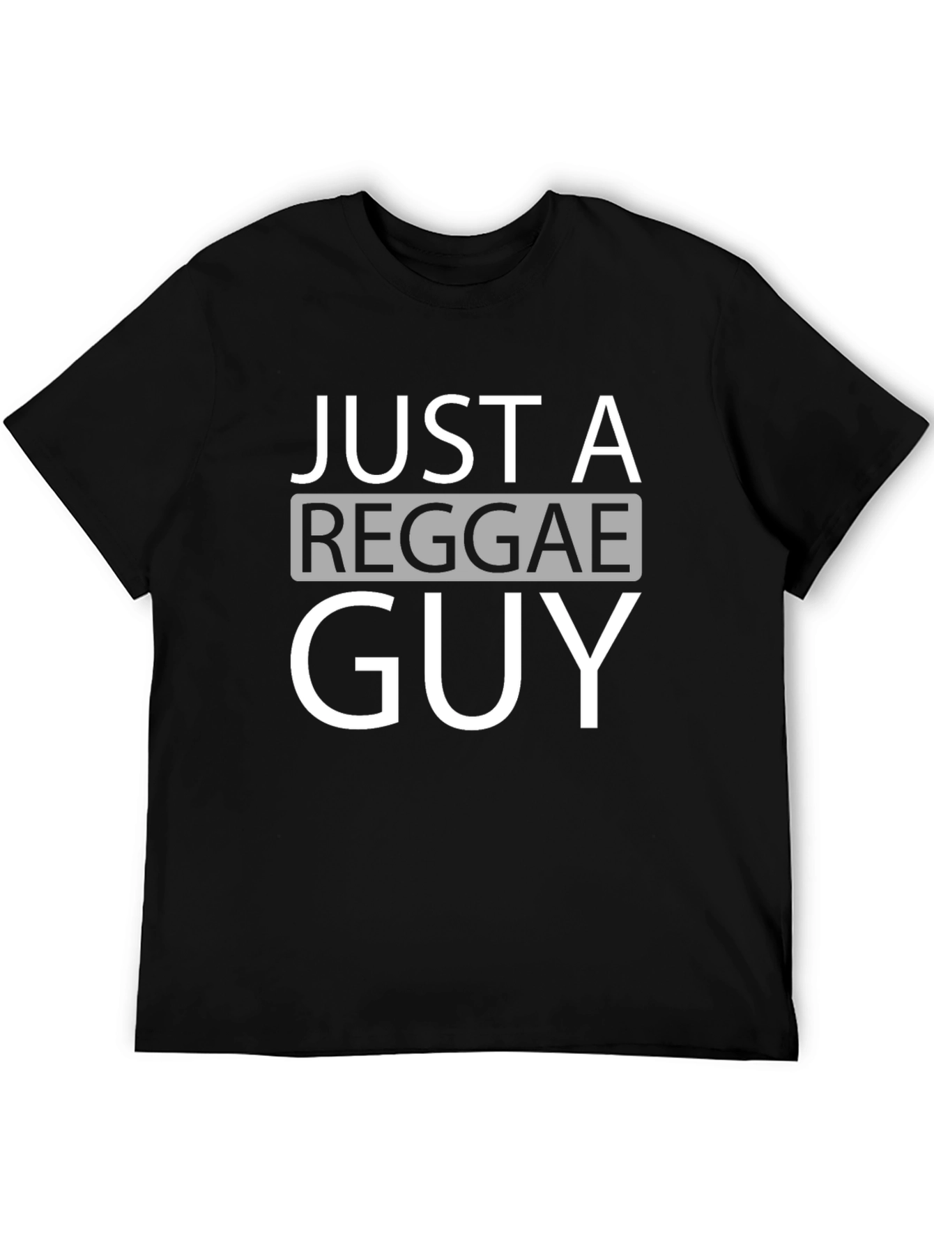 Black Just a Reggae Guy T-Shirt Black view 5