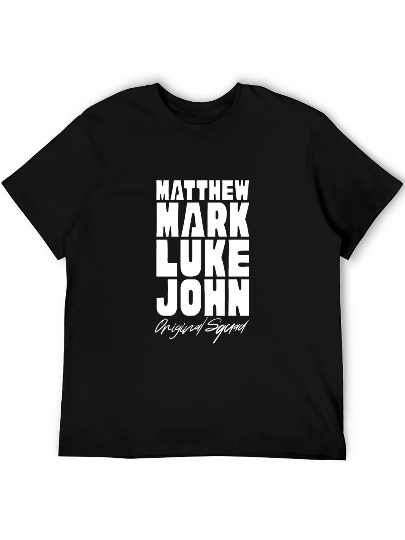 Black Original Squad Tee - Matthew, Mark, Luke, John - Christian Inspired view 5