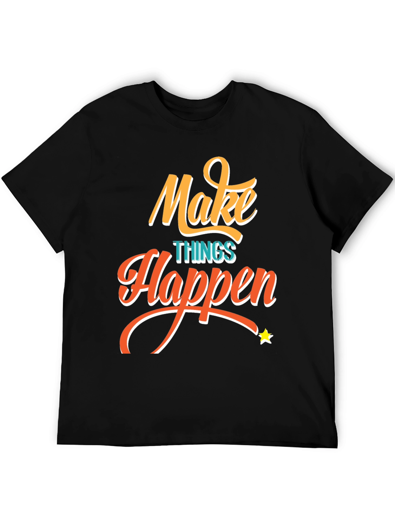 Black Make Things Happen Graphic Tee - Black T-Shirt view 5