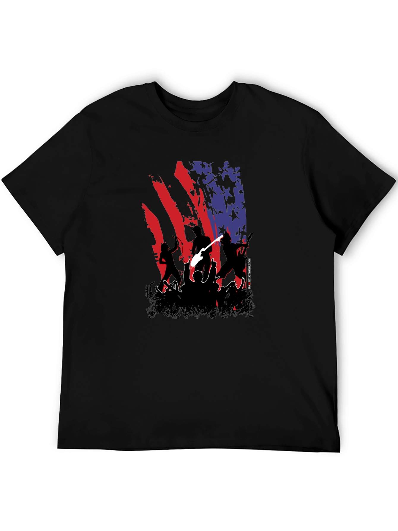 Black American Flag Concert Tee - Patriotic Rock view 5