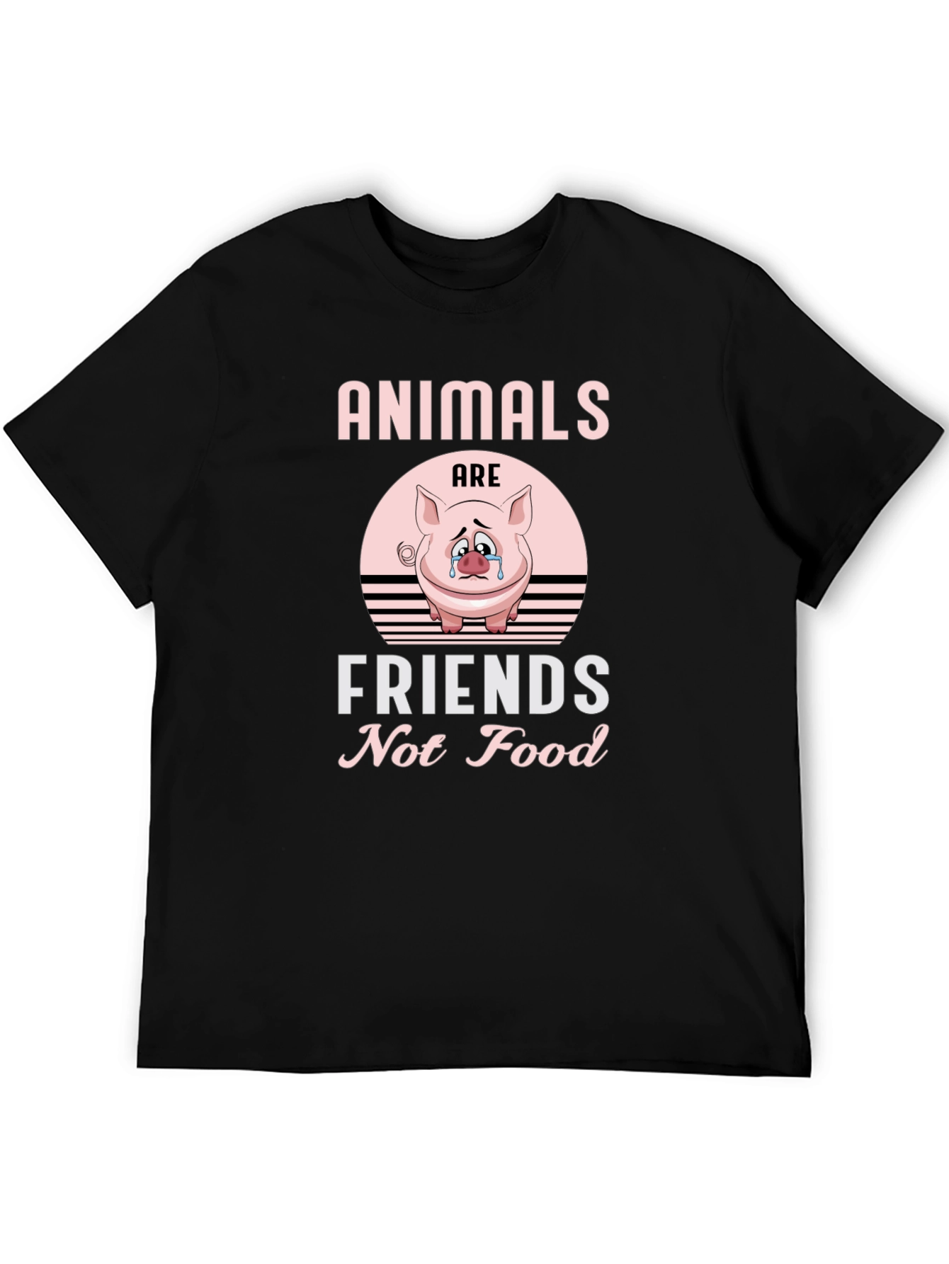 Black Animals Are Friends T-Shirt - Vegan Tee view 5