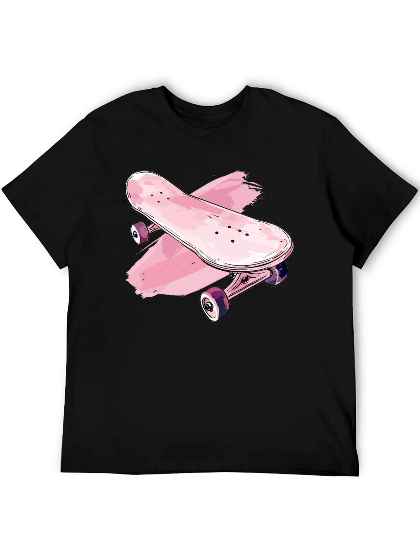 Black Skateboard Graphic Tee - Trendy Black T-Shirt view 5