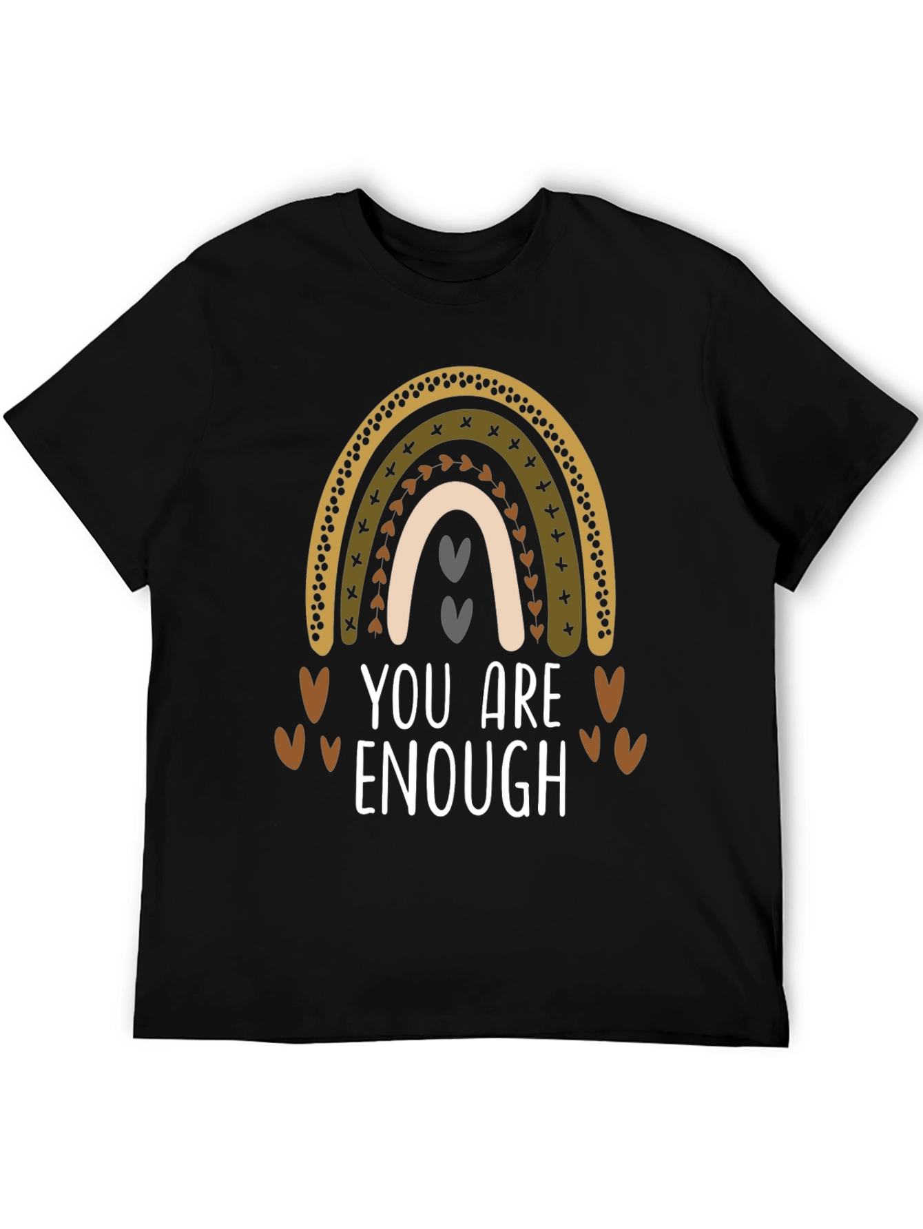 Black You Are Enough Rainbow T-Shirt view 5