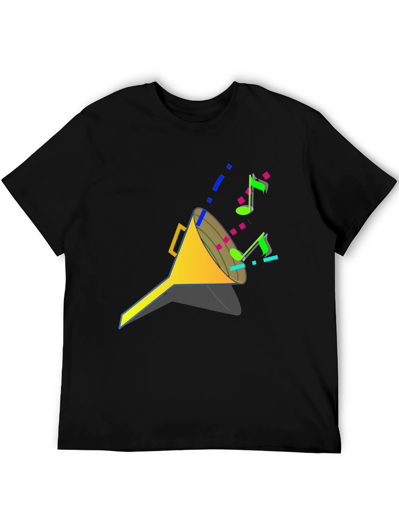Black Funnel of Music Black T-Shirt - Cool Design view 5