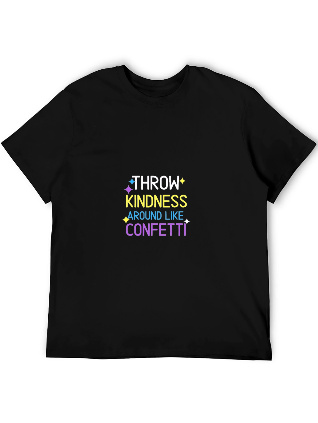 Black Kindness Confetti Graphic T-Shirt - Black view 5