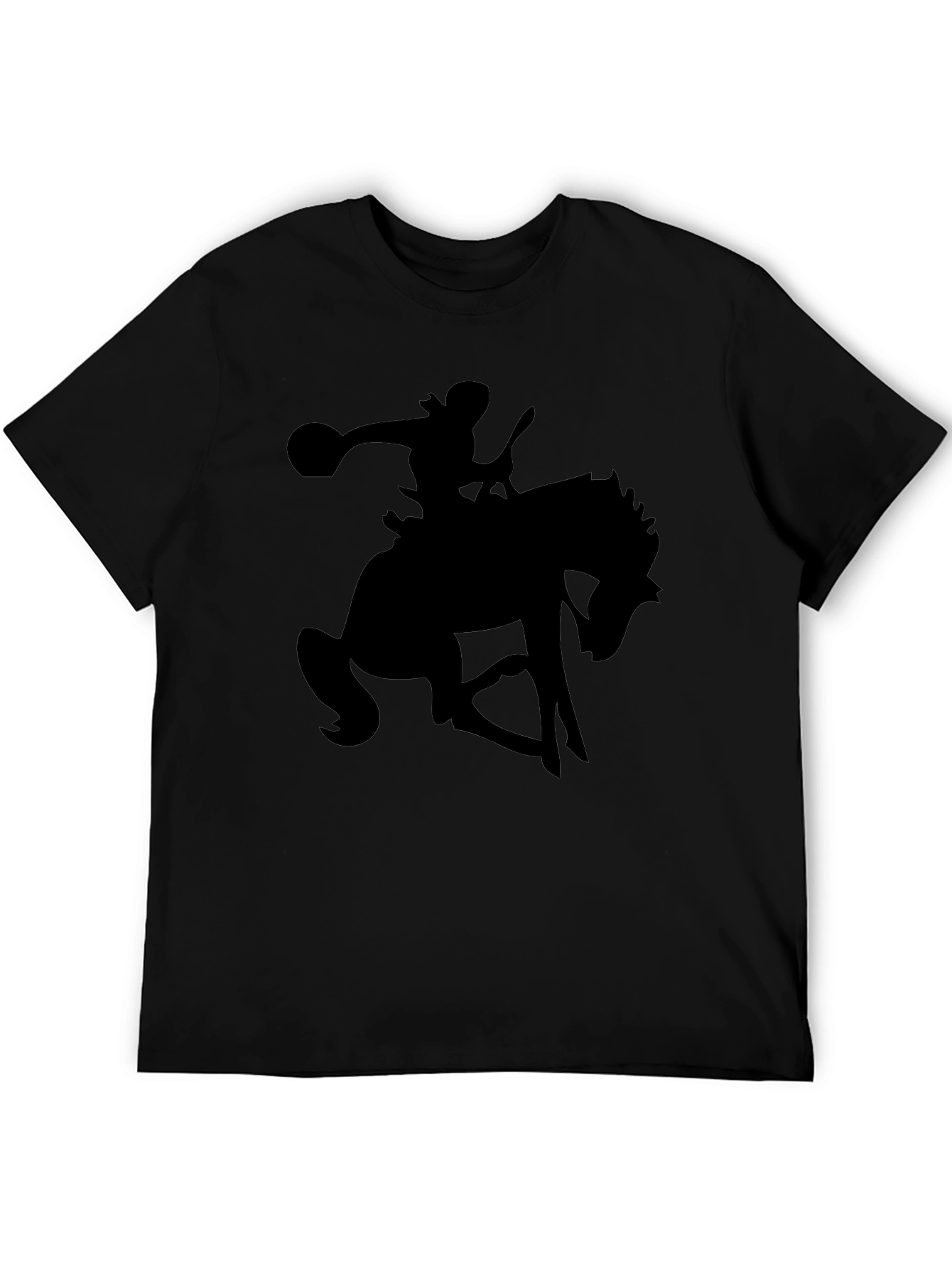 Black Equestrian Silhouette Graphic Tee view 5