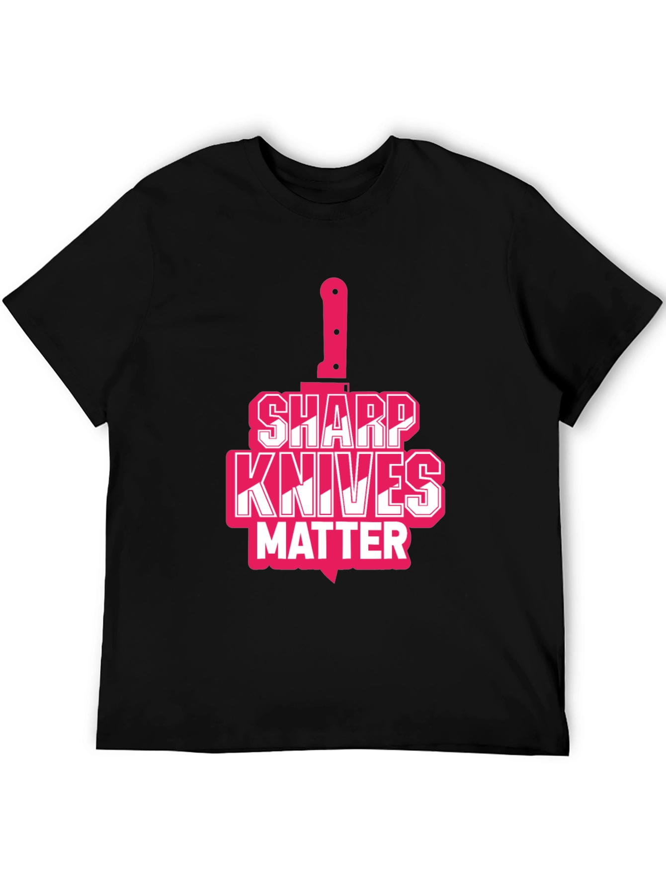 Black Sharp Knives Matter Graphic T-Shirt view 5