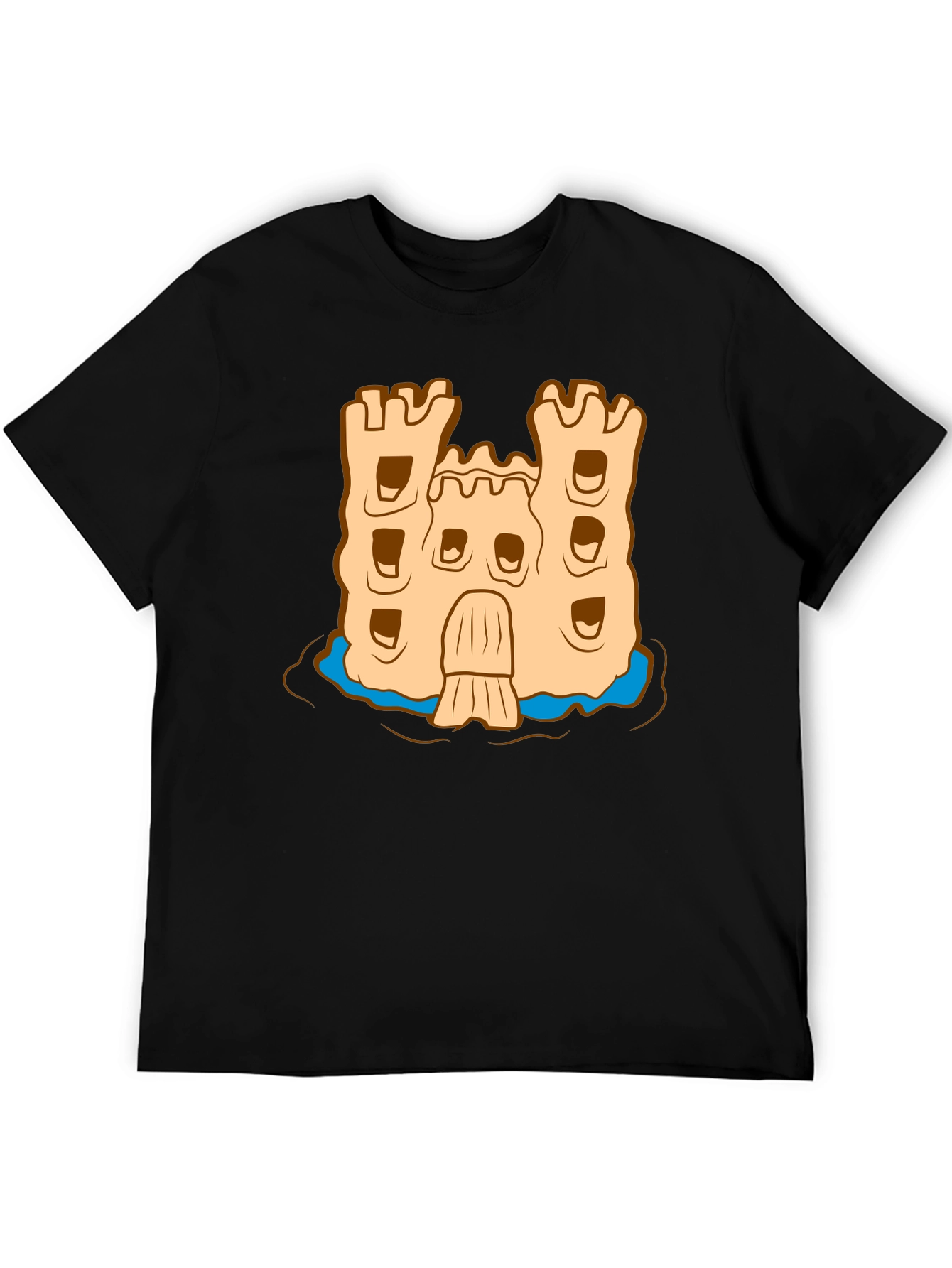 Black Sandcastle Graphic Tee - Beach Vibes view 5