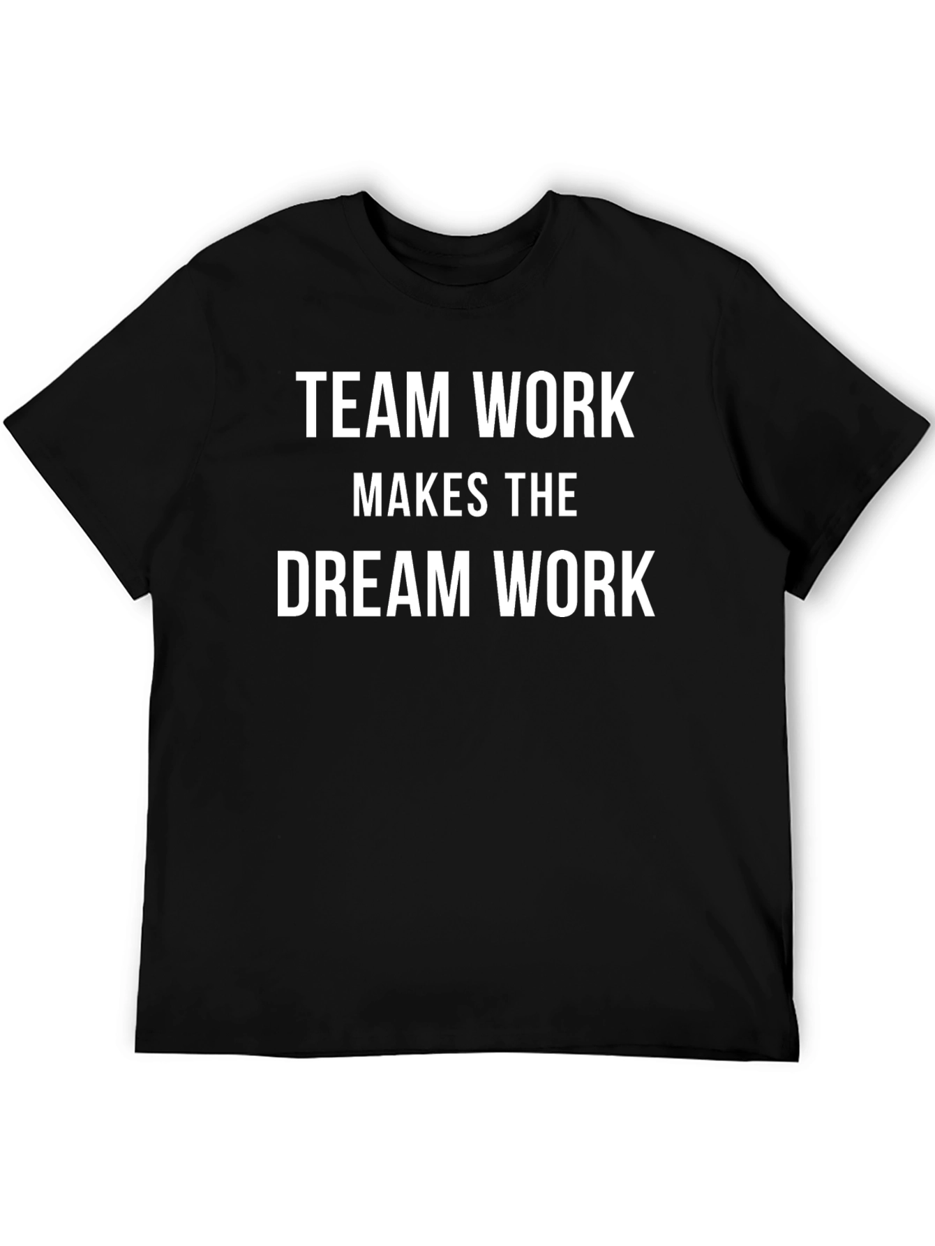 Black Team Work Dream Work T-Shirt view 5