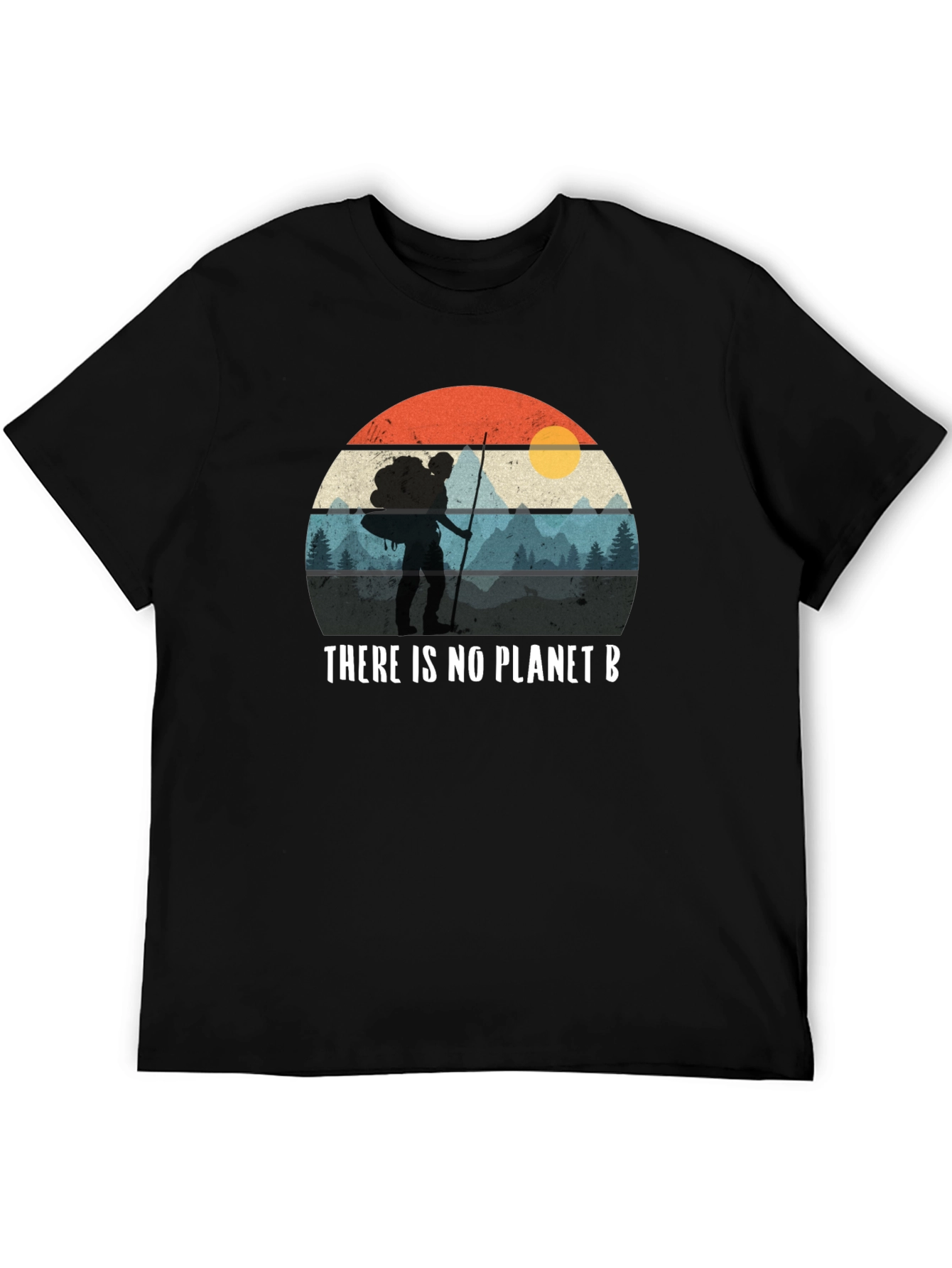 Black No Planet B Graphic Tee - Hiker Design view 5