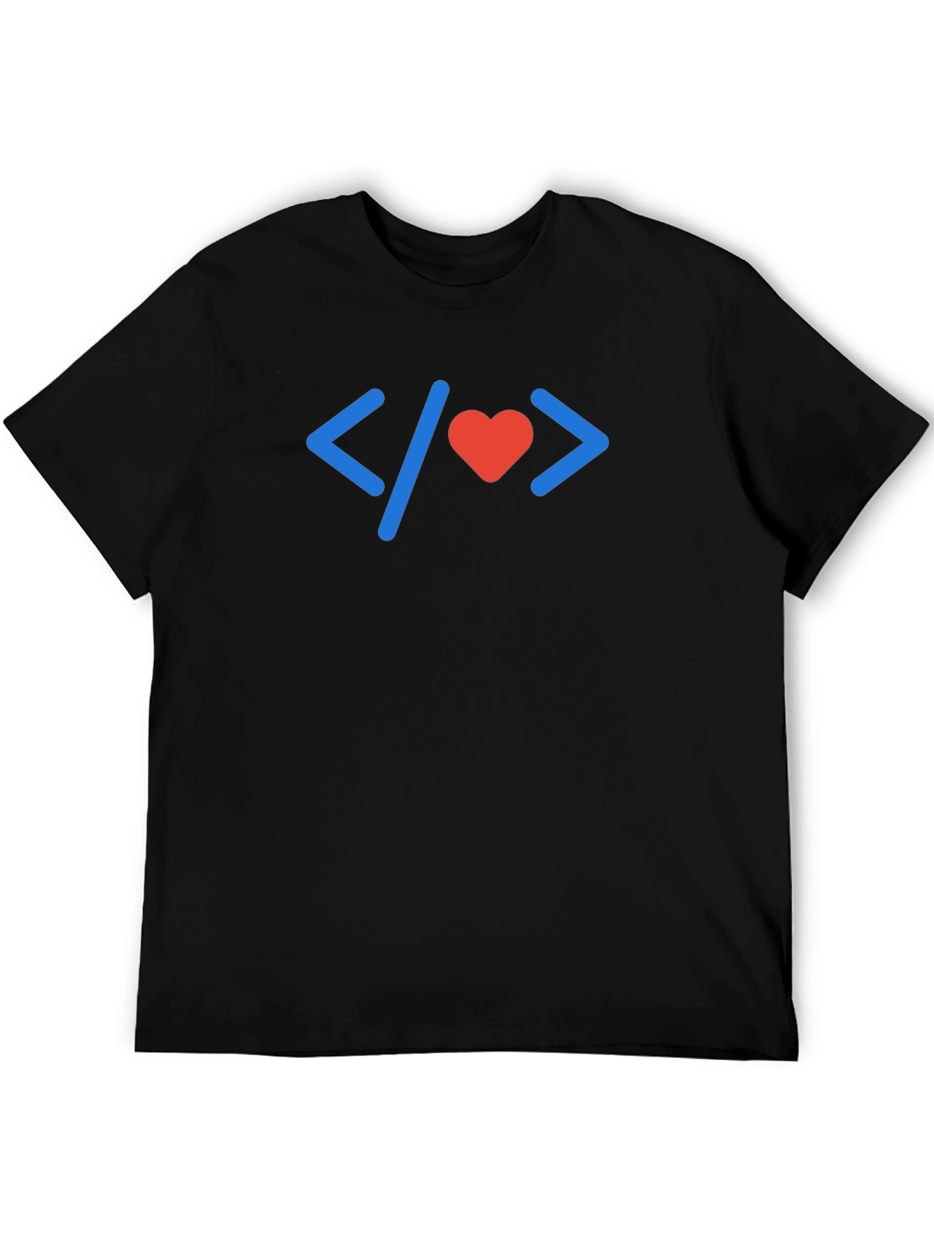 Black Programmer Love T-Shirt - Coding with Heart view 5