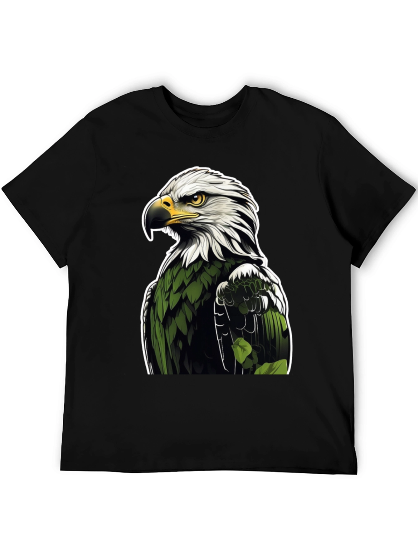 Black Eagle Graphic Print Black T-Shirt view 5