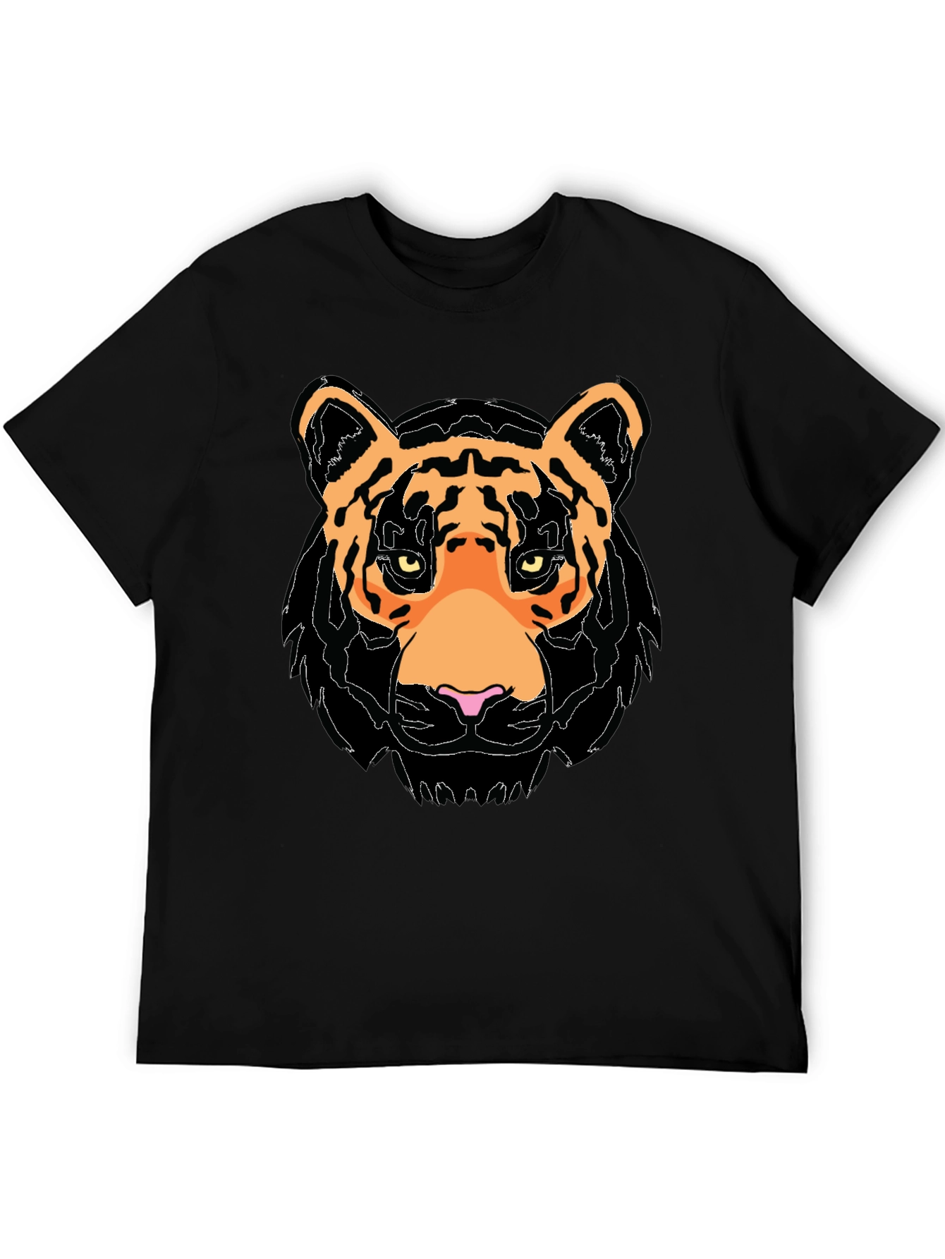 Black Tiger Graphic Black T-Shirt view 5