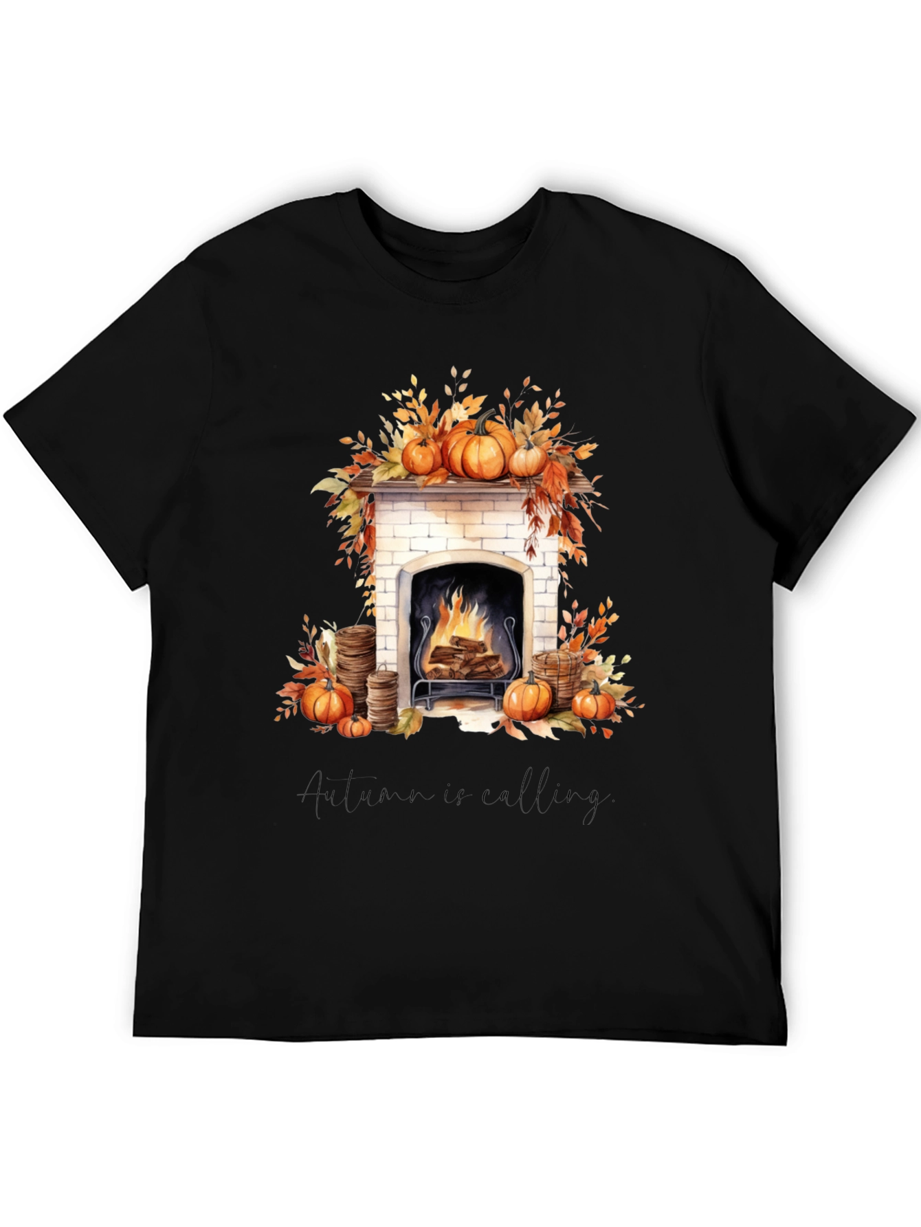 Autumn Calling Black Graphic Tee - 5
