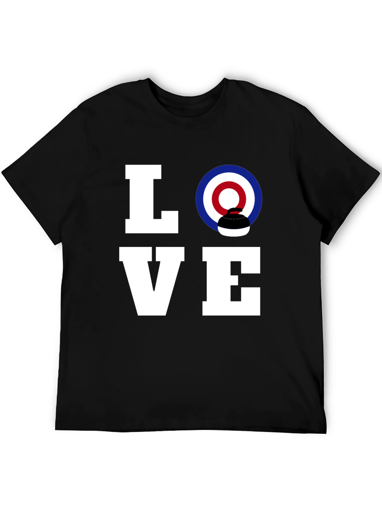 Black Love Curling T-Shirt - Unique Graphic Tee view 5
