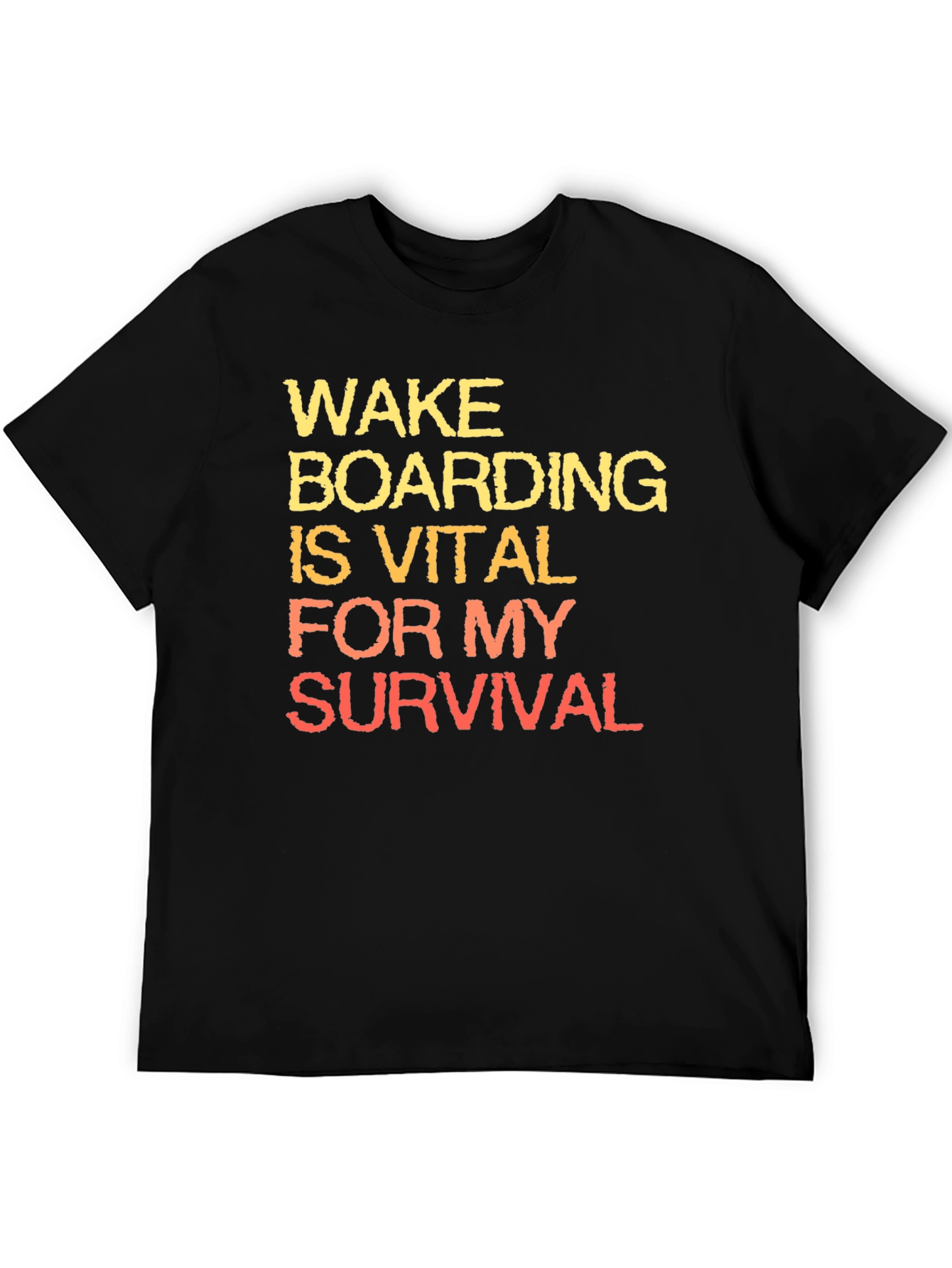 Black Wakeboarding is Vital T-Shirt view 5