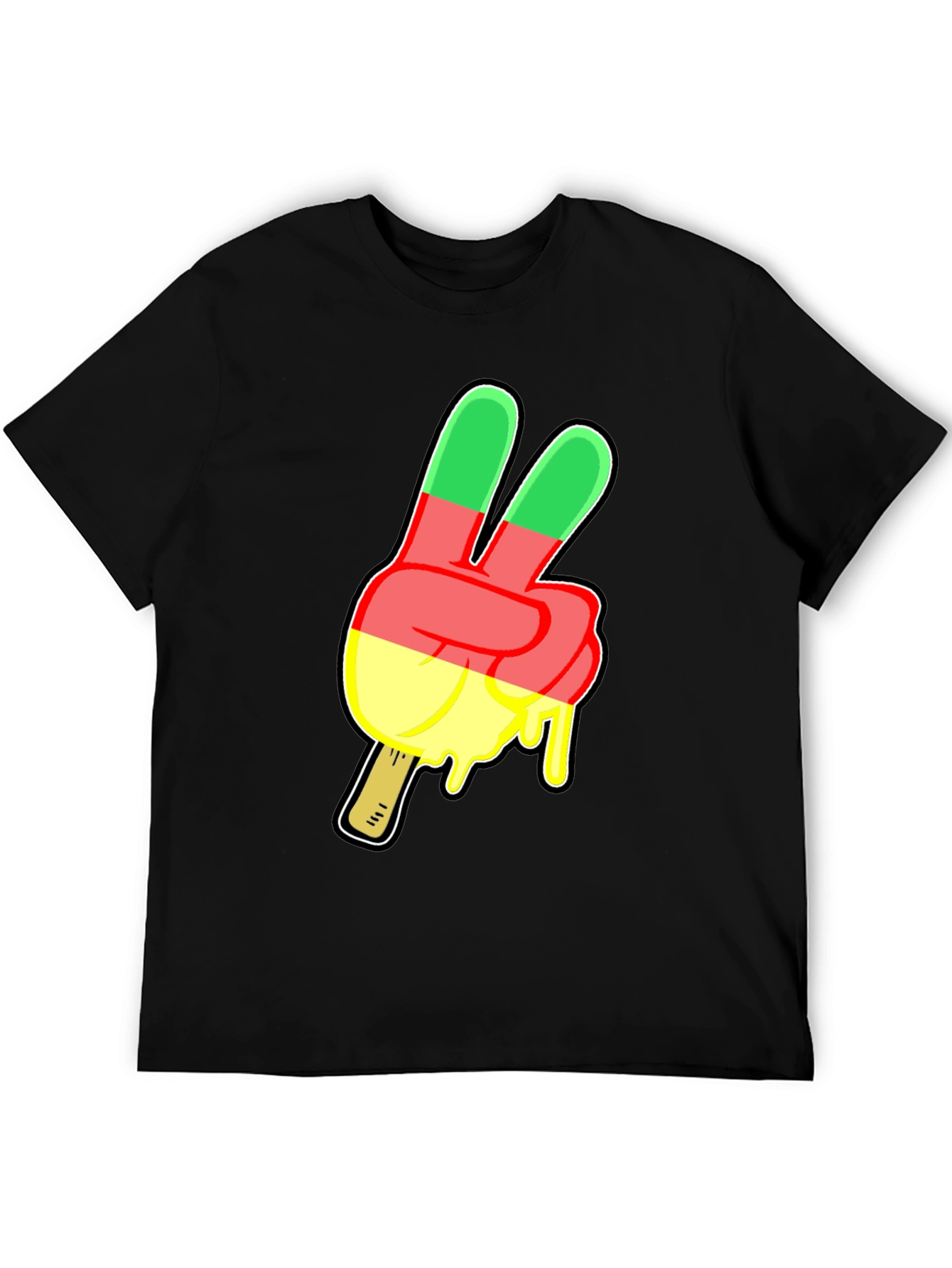 Black Peace Sign Ice Cream T-Shirt view 5