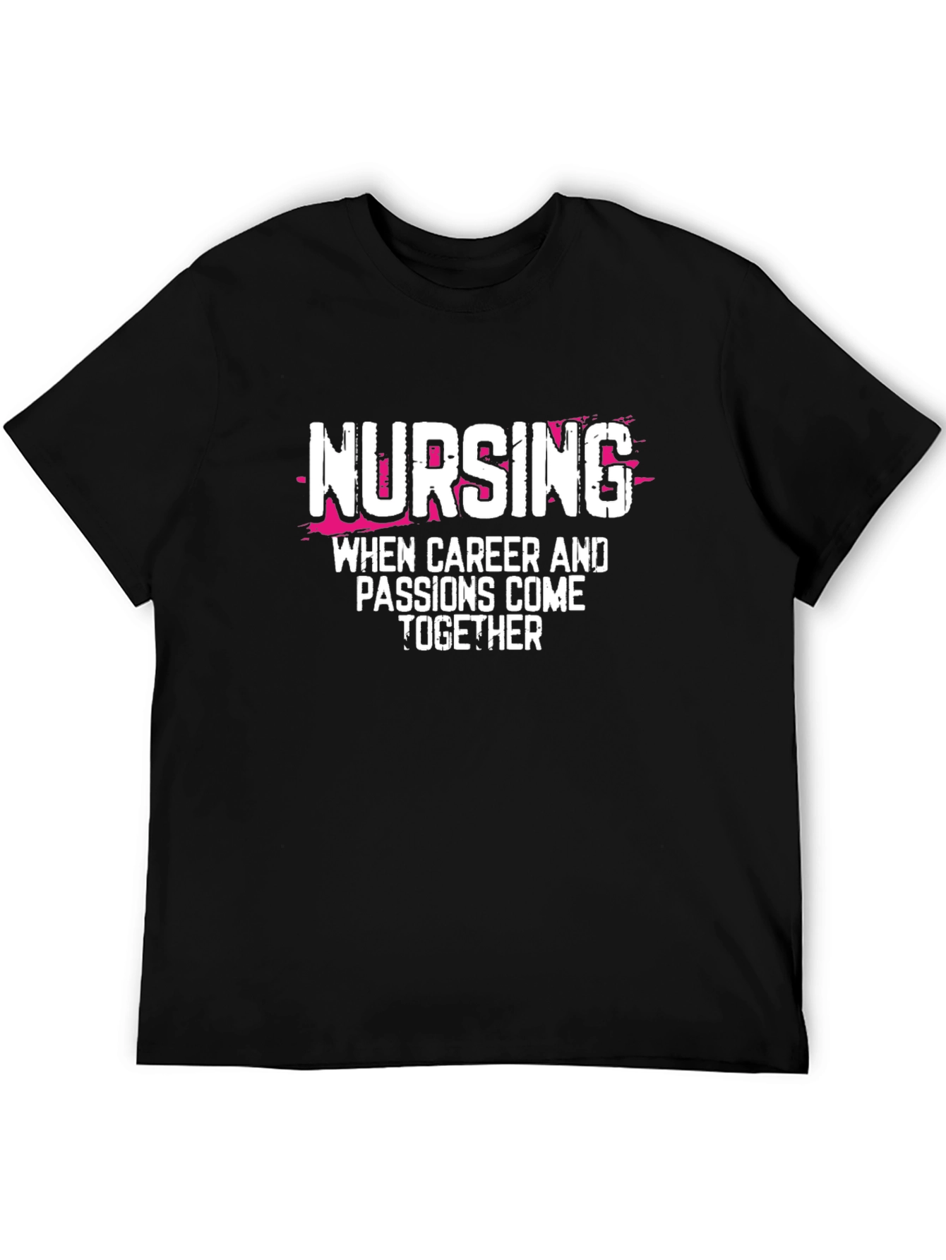 Black Nursing Career T-Shirt view 5