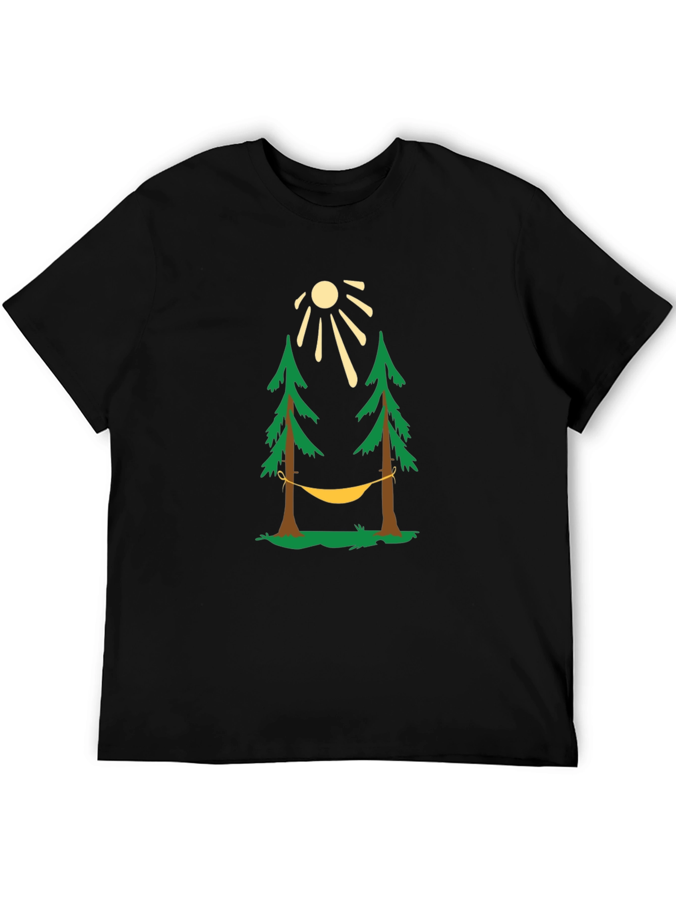 Black Hammock Camping T-Shirt: Relax in Style! view 5