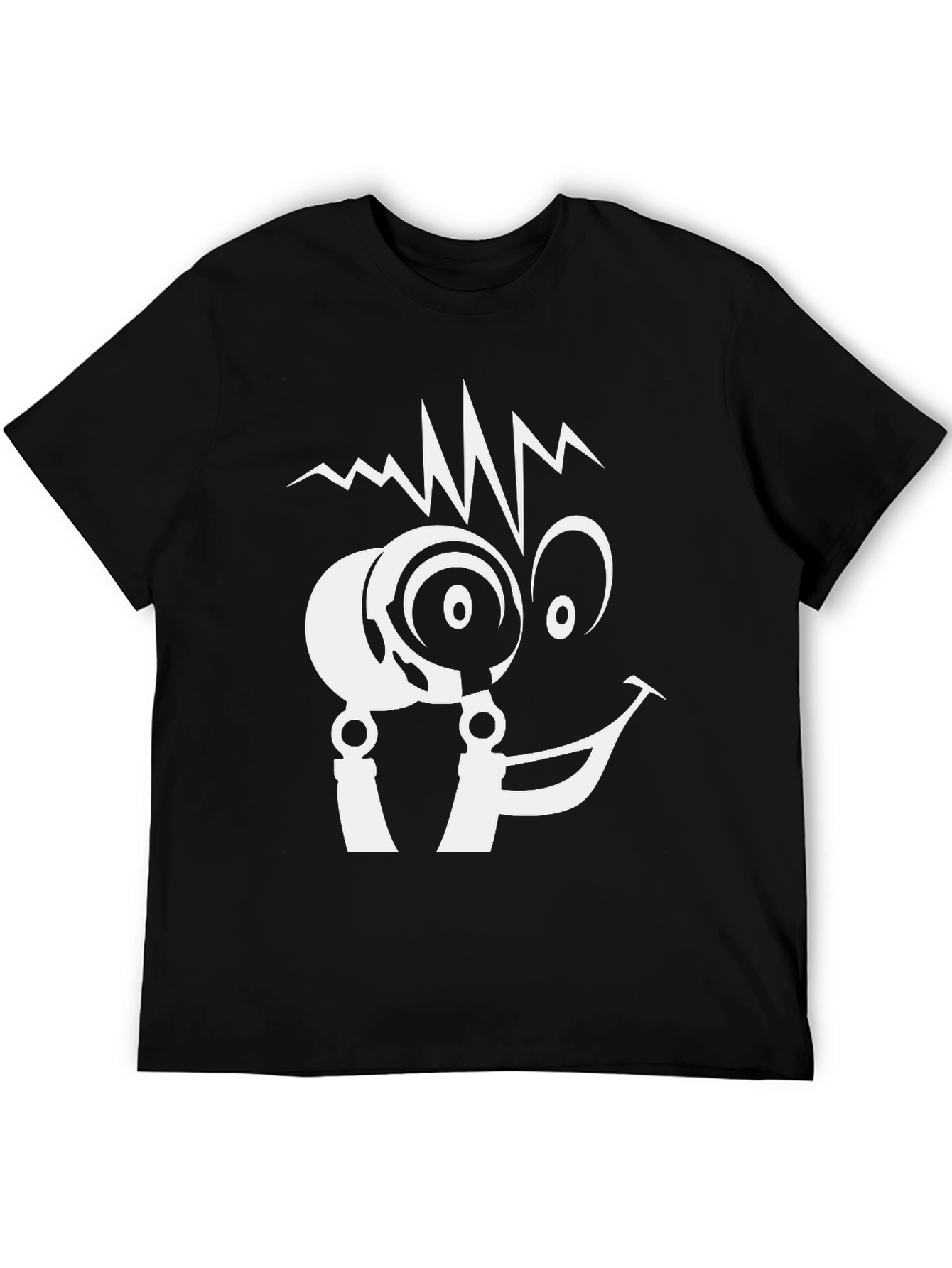 Black Crazy Scientist Black Graphic T-Shirt view 5