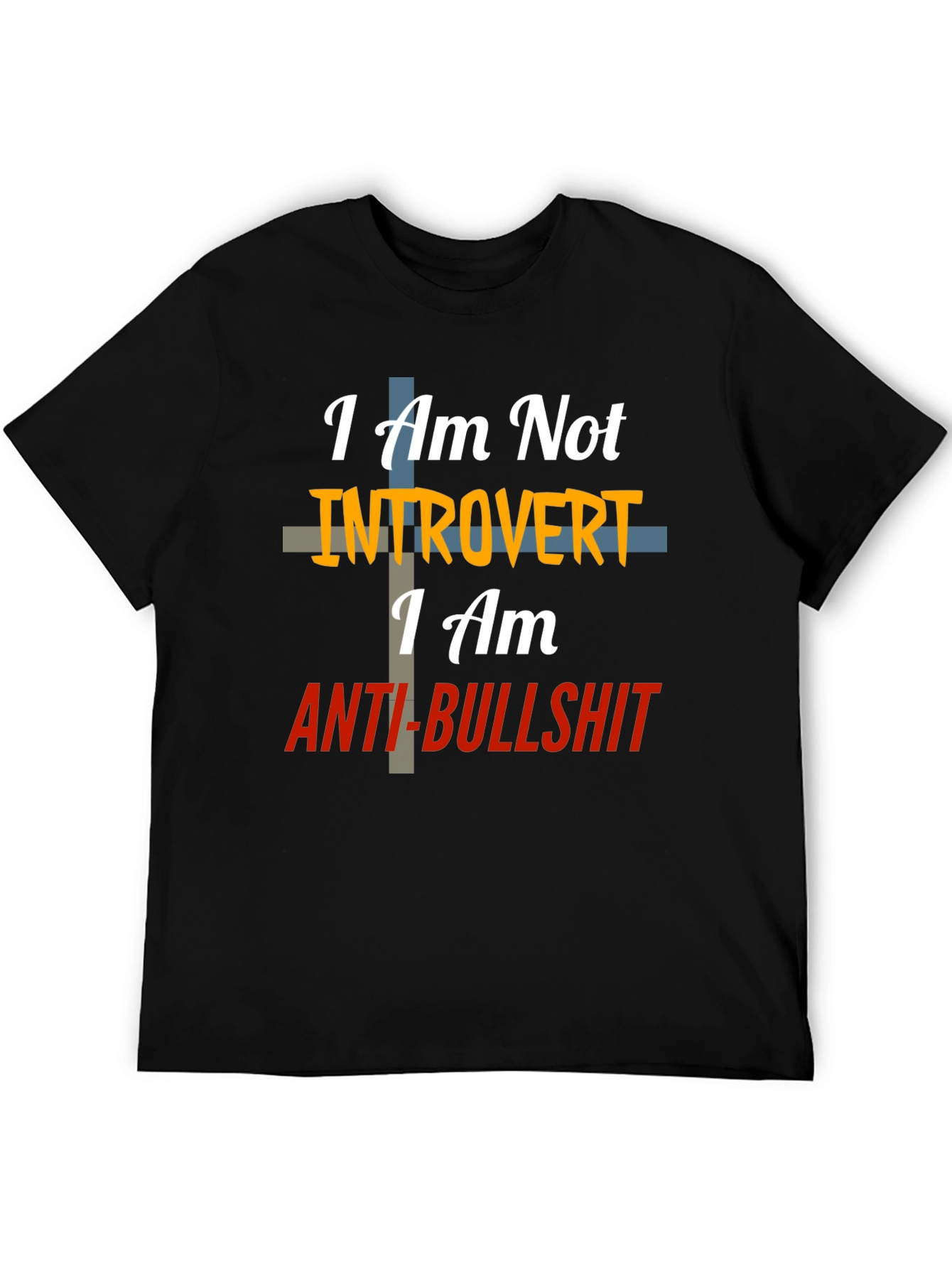 Black I Am Not Introvert T-Shirt view 5
