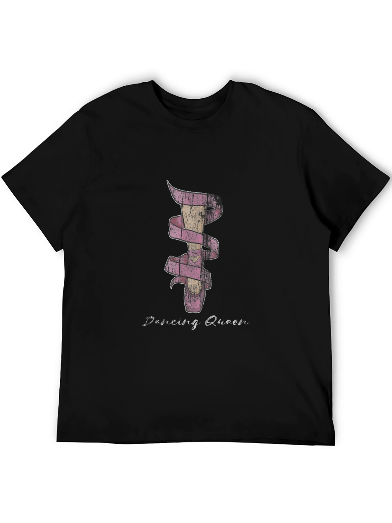 Black Dancing Queen T-Shirt - Ballet Shoe Graphic Tee view 5