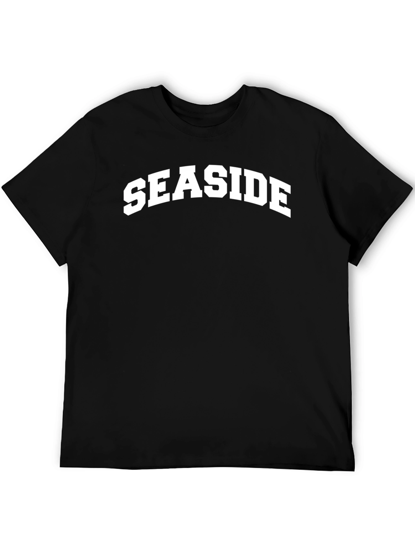 Black Seaside Graphic T-Shirt - Black view 5