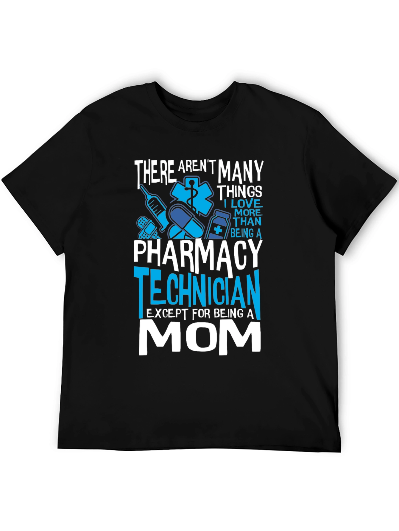 Black Pharmacy Technician Mom T-Shirt view 5