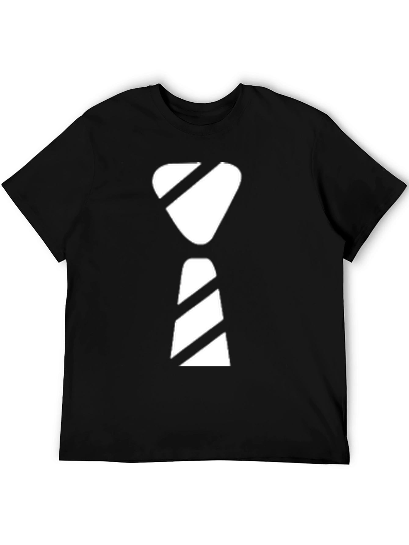 Black Modern Graphic Tie T-Shirt - Casual Style view 5