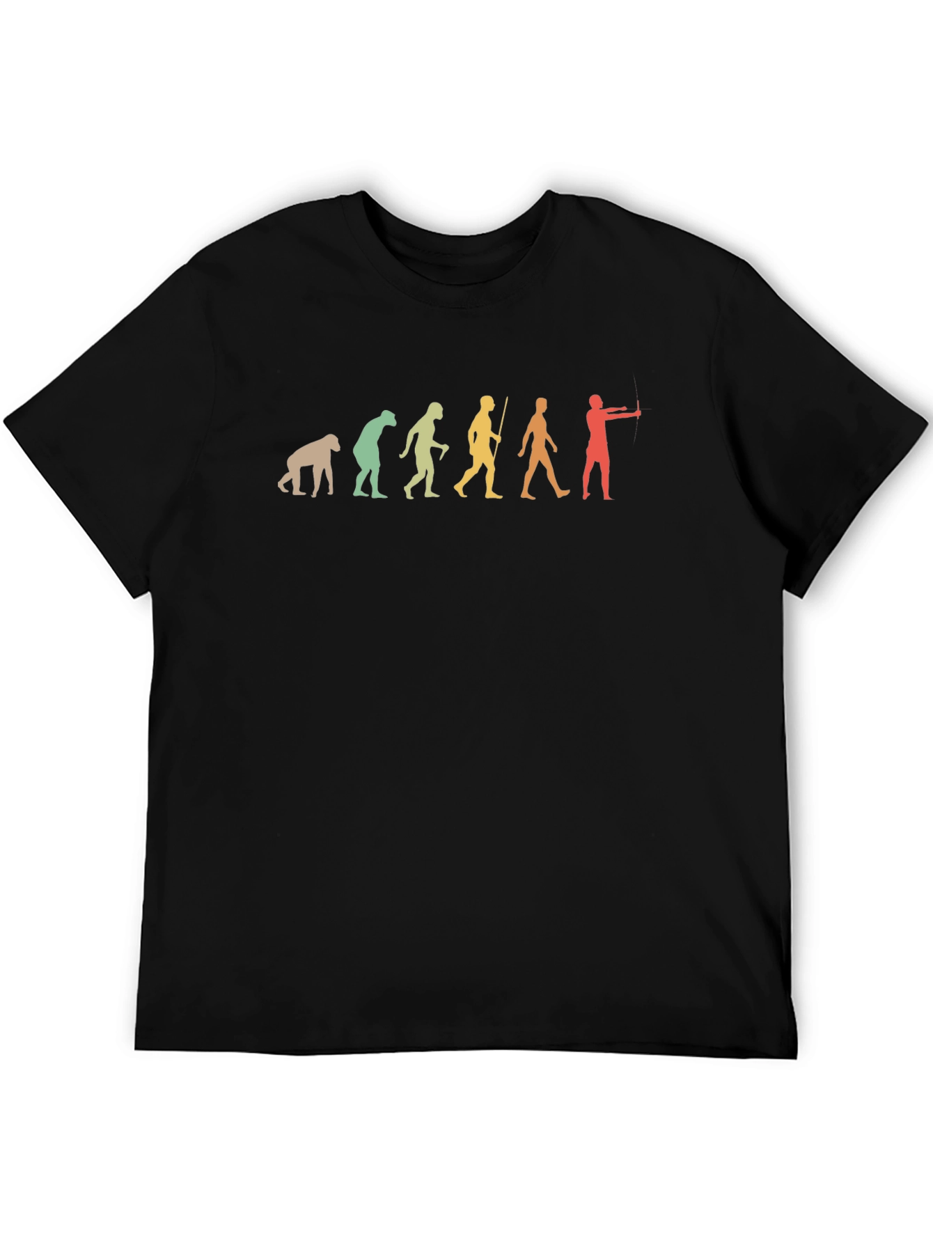 Black Evolution of Archery T-Shirt - Fun & Unique Design view 5