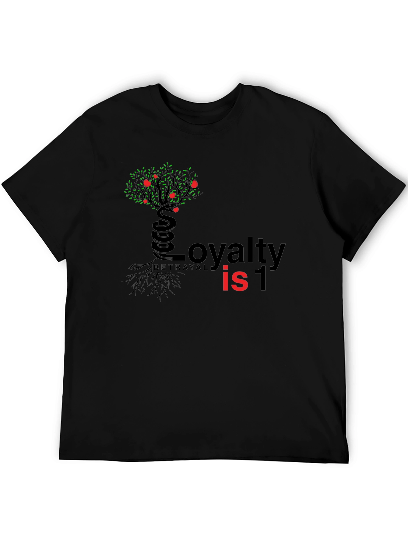 Black Loyalty vs Betrayal Graphic Tee - Black view 5