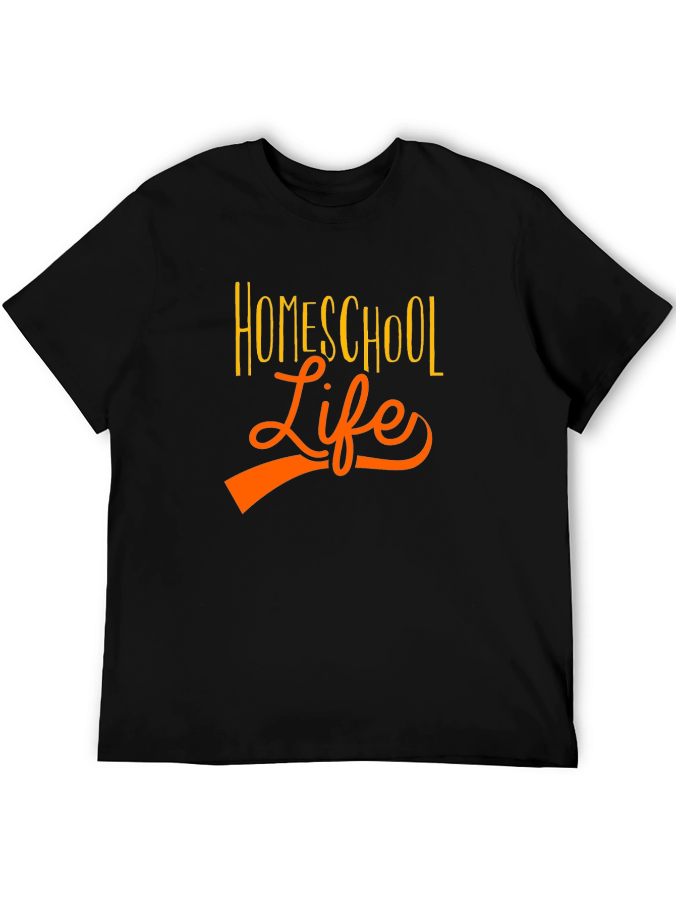 Black Homeschool Life T-Shirt - Black Casual Tee view 5