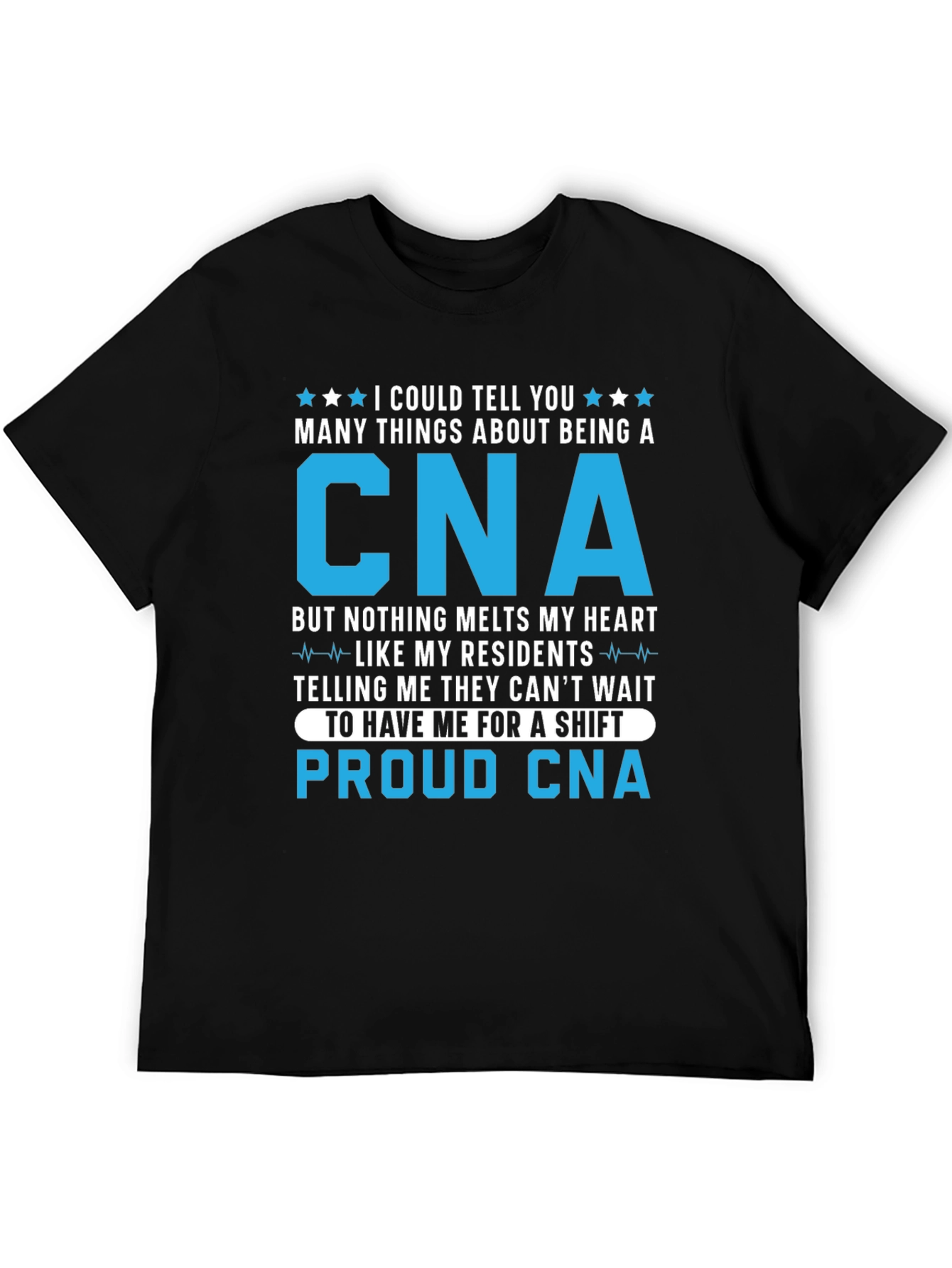 Black Proud CNA T-Shirt for Caregivers view 5