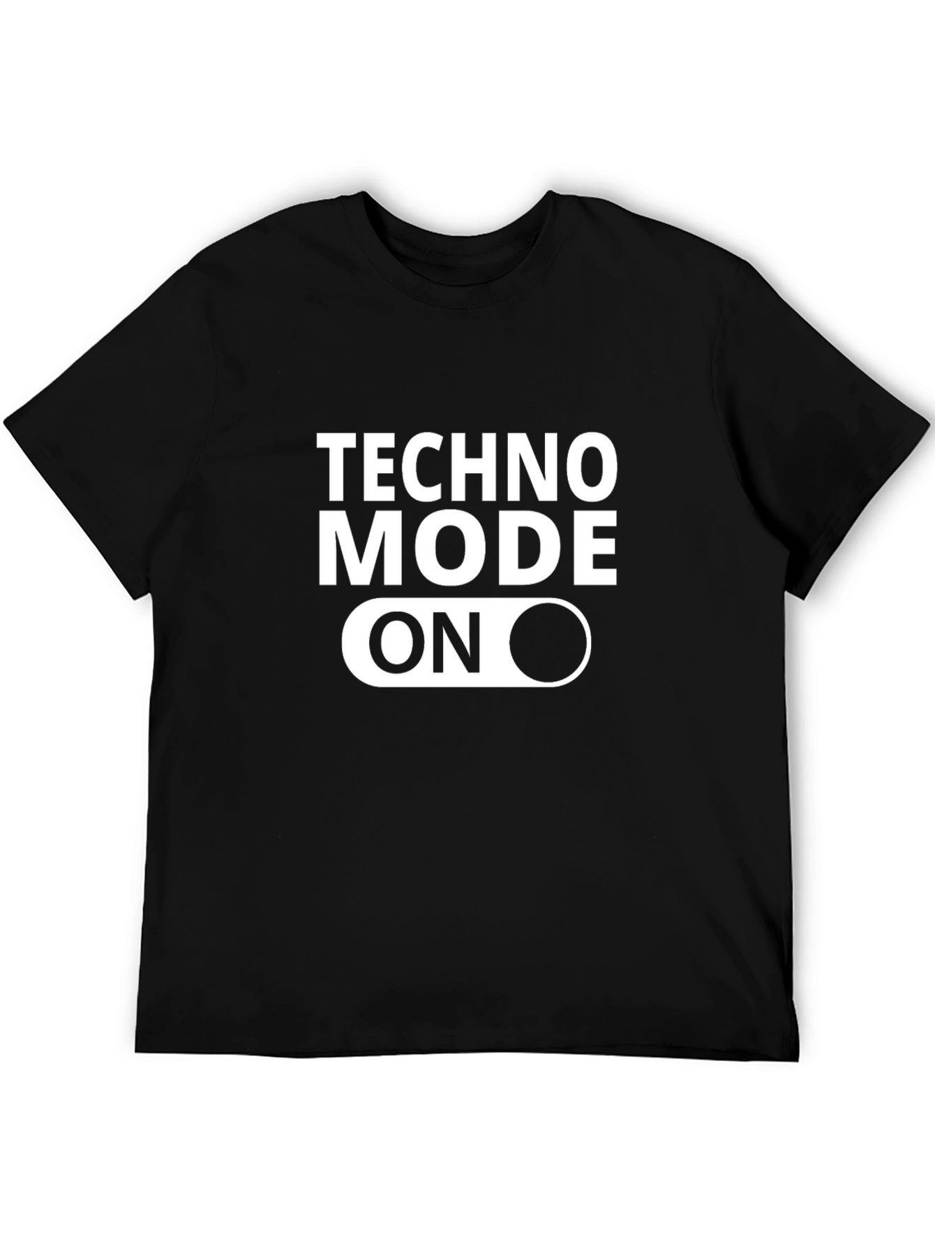 Black Techno Mode On Black Graphic T-Shirt view 5