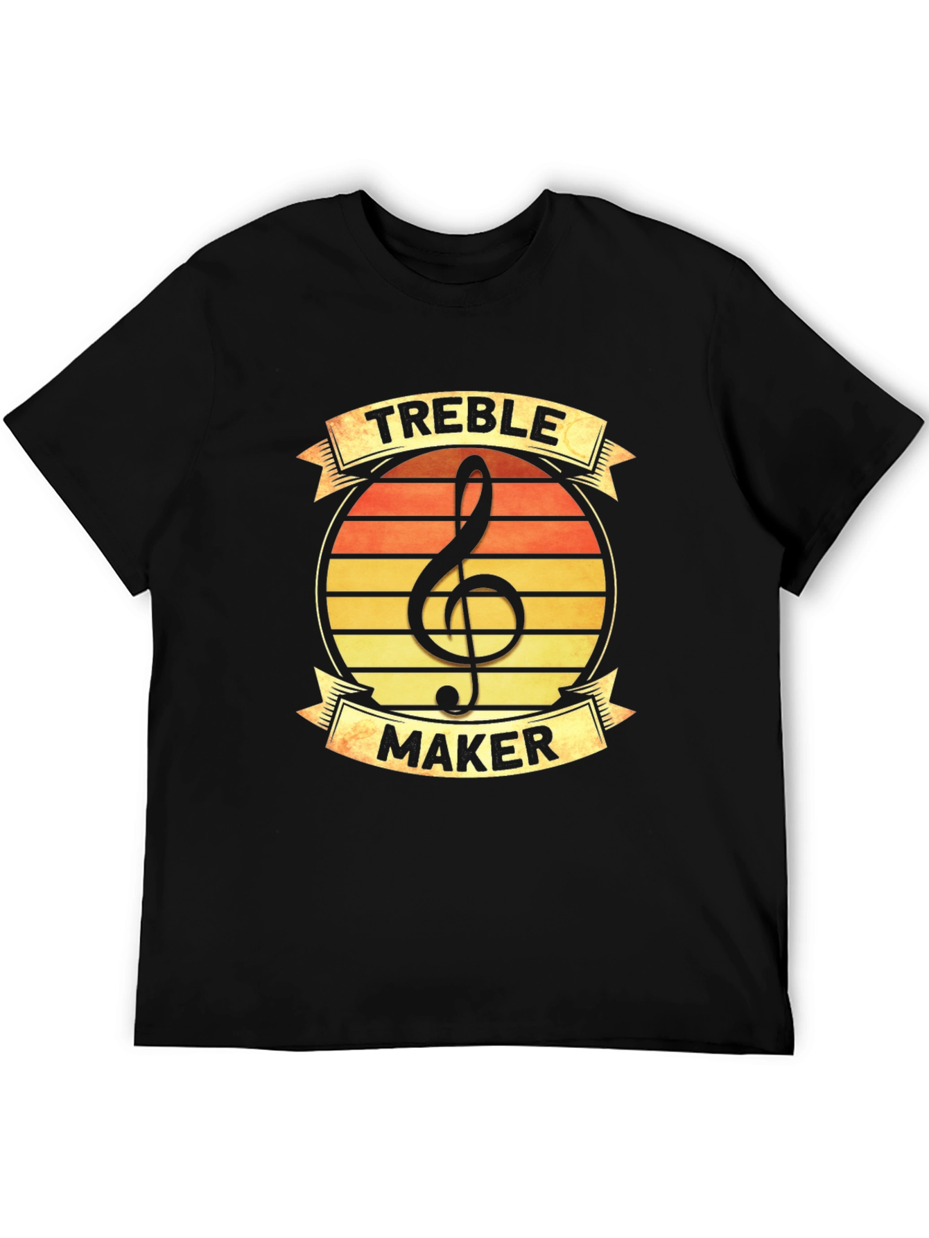 Black Treble Maker T-Shirt - Music Lover Apparel view 5