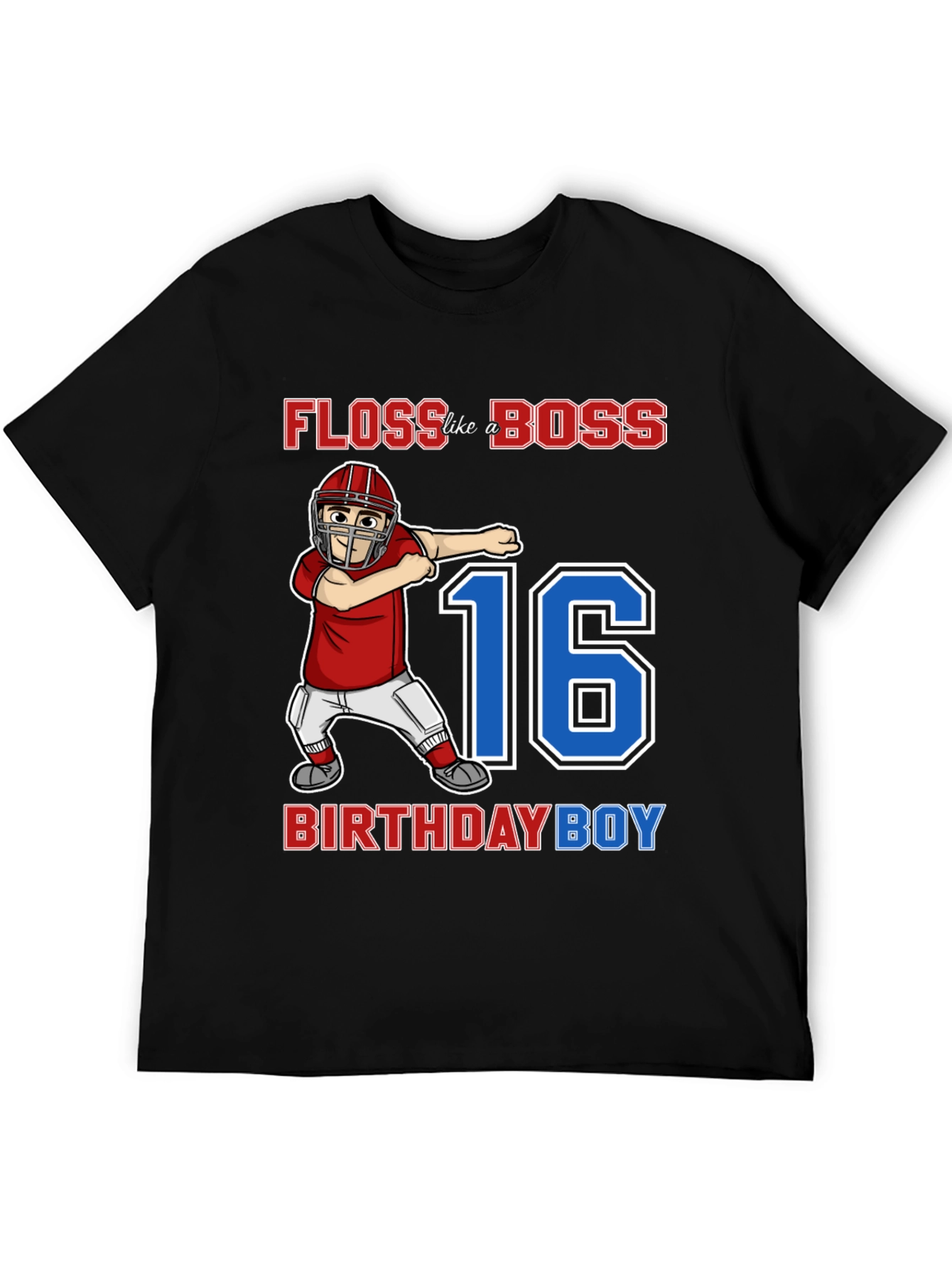 Black Floss Like a Boss Birthday Boy T-Shirt view 5