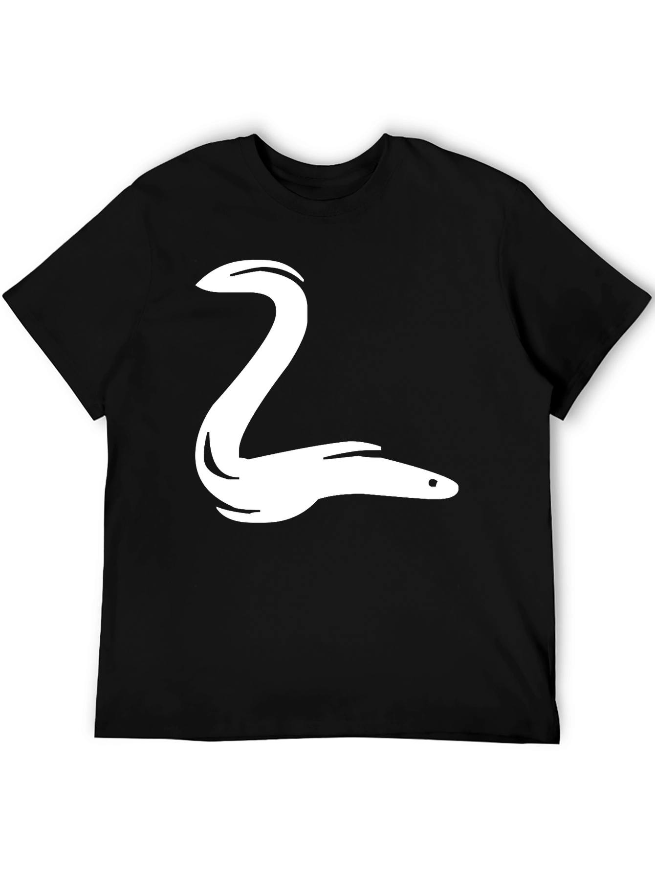 Black Eel Graphic Tee - Black Cotton T-Shirt view 5