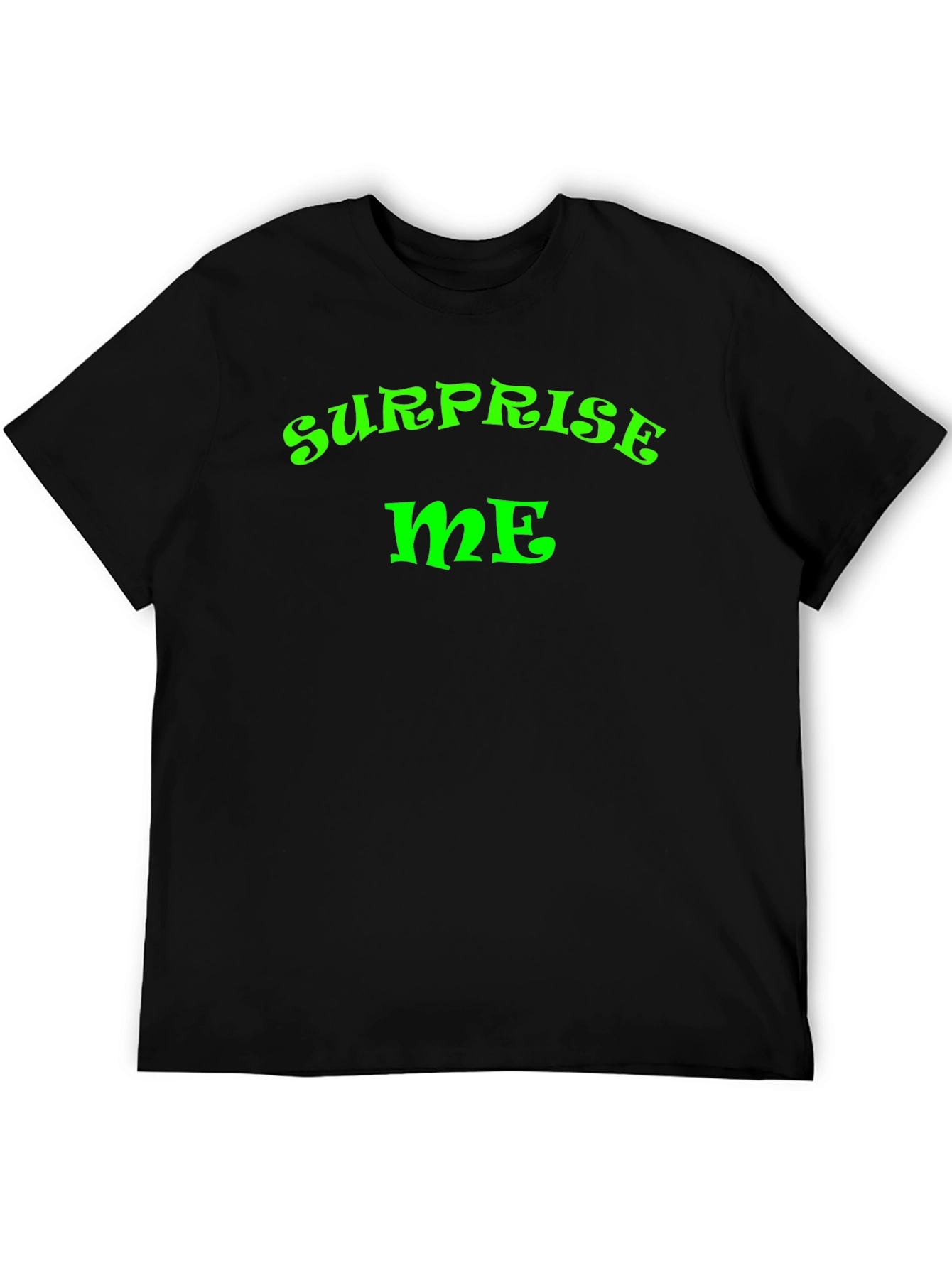 Black Surprise Me Graphic T-Shirt - Fun Casual Wear view 5