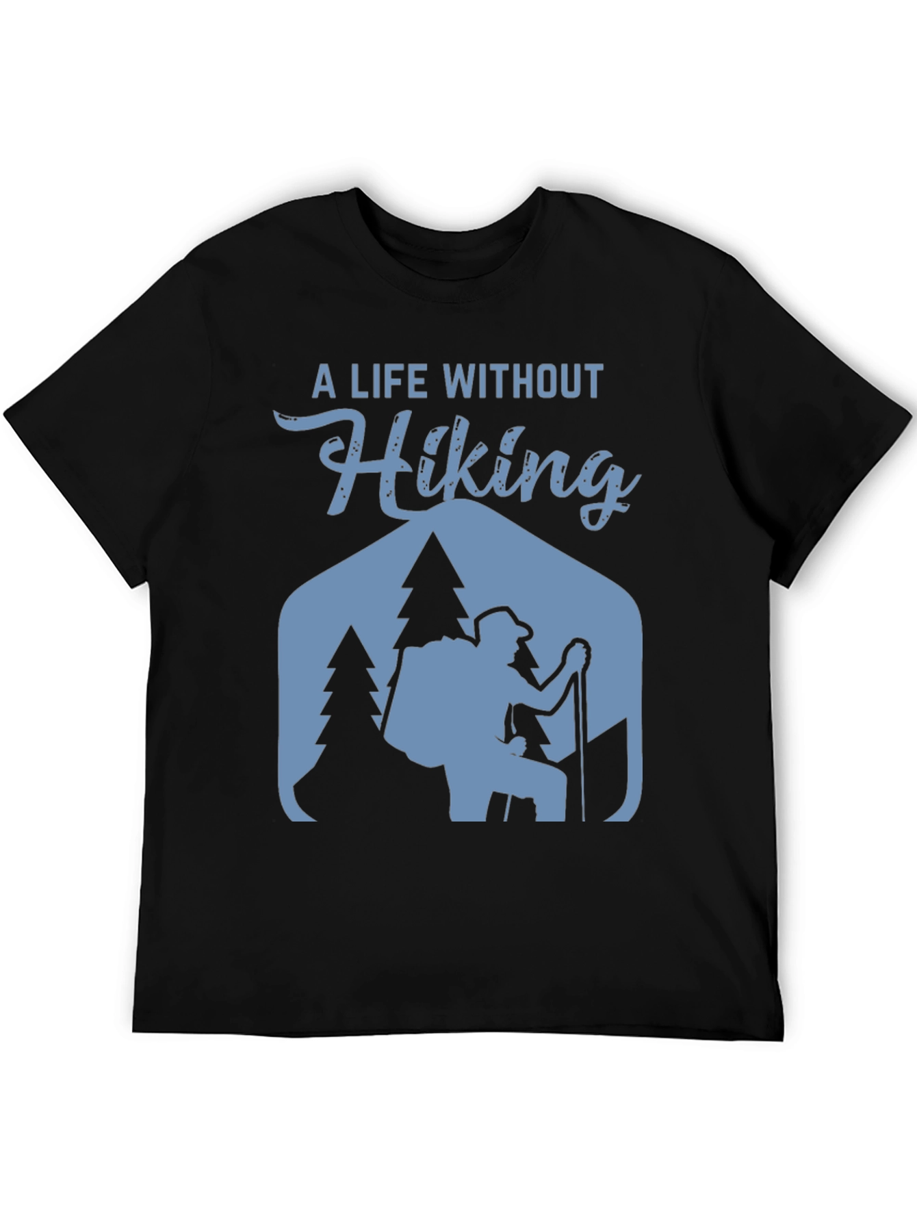 Black Hiking Life T-Shirt - Outdoor Adventure Tee view 5