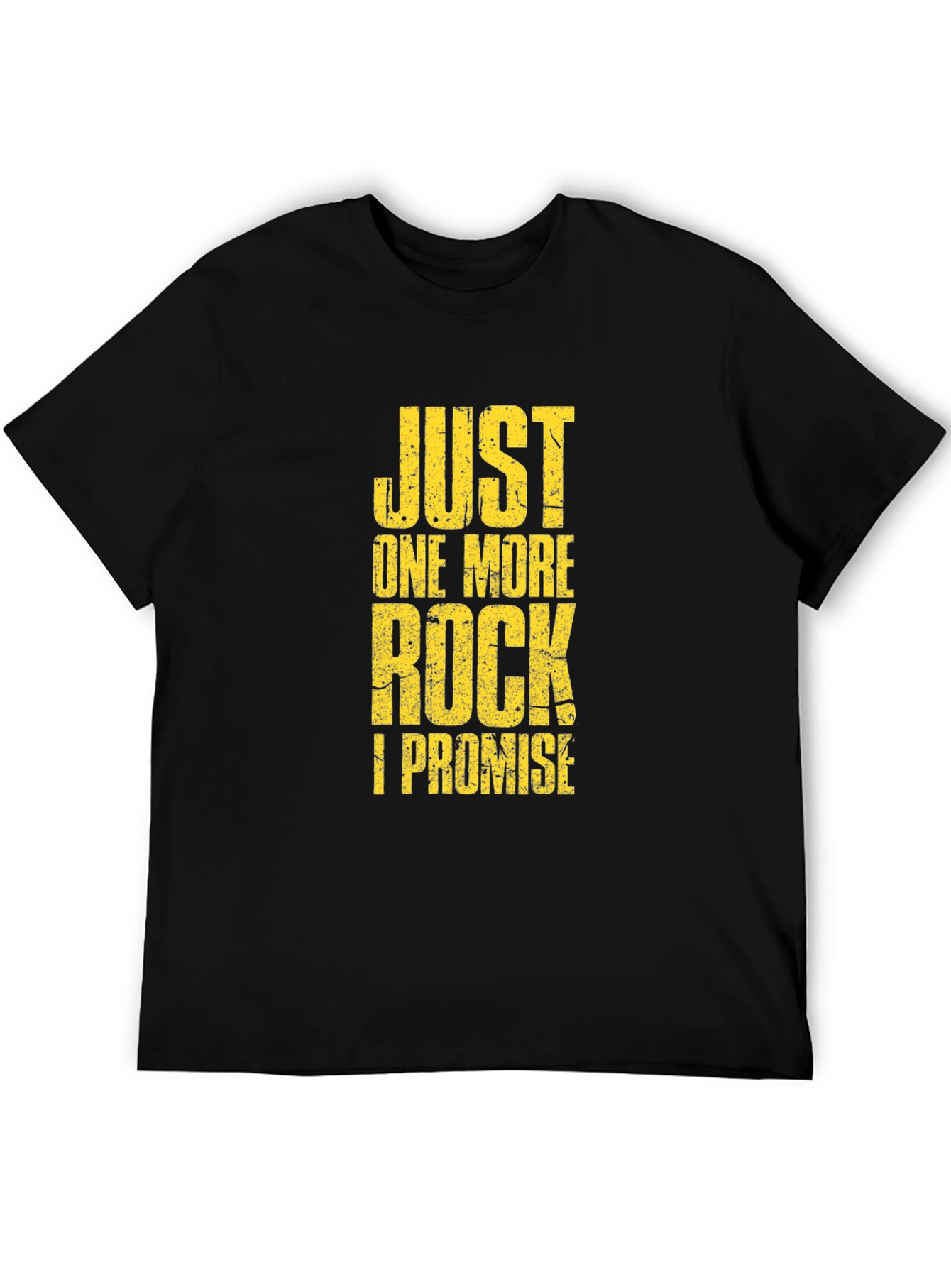 Black Just One More Rock T-Shirt - Funny Geology Tee view 5