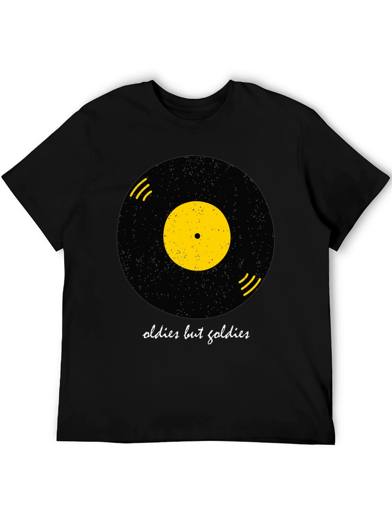 Black Oldies but Soldiers Graphic Tee - Vintage Vinyl Record Design view 5