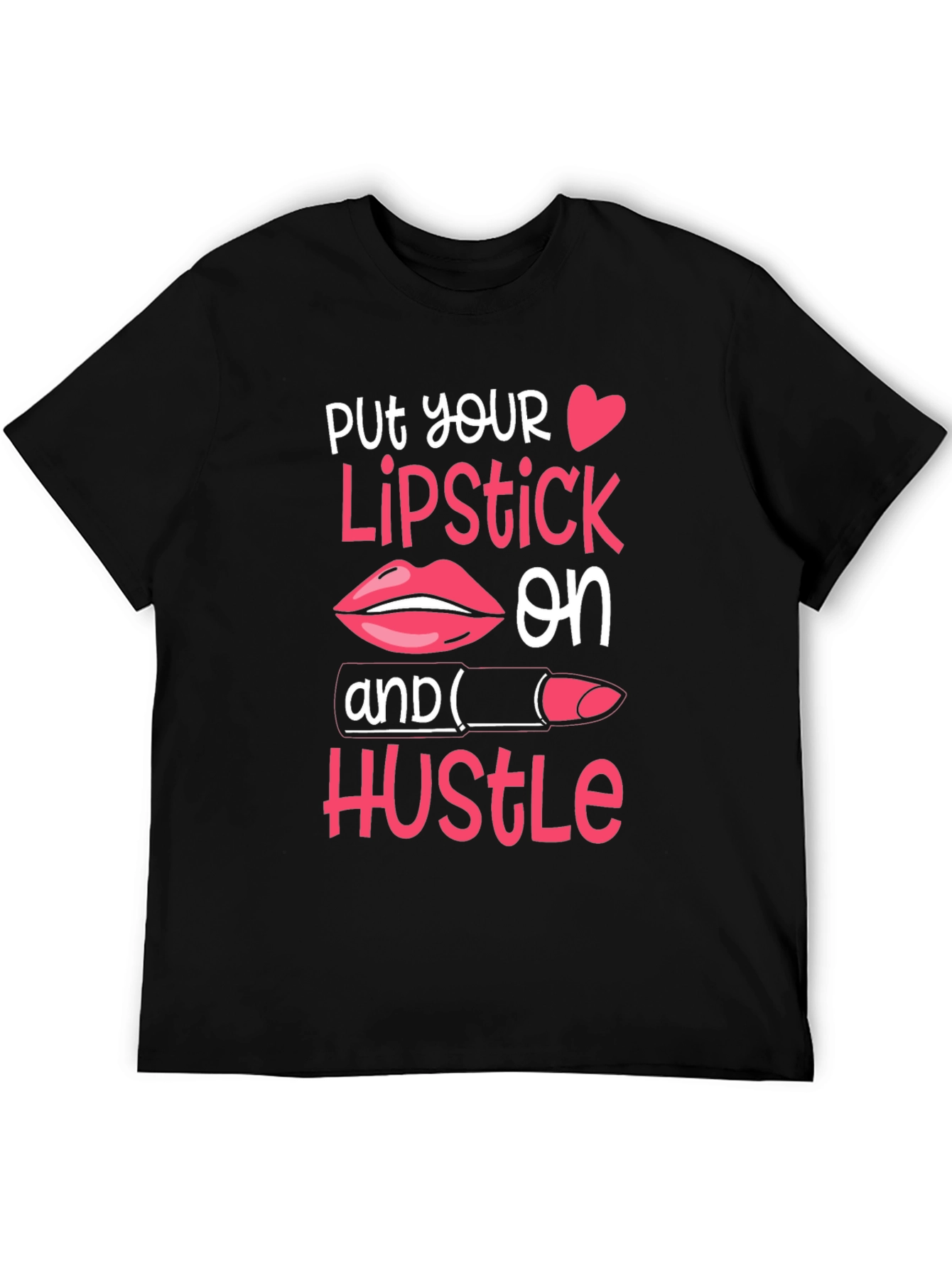 Black Put Your Lipstick On T-Shirt view 5