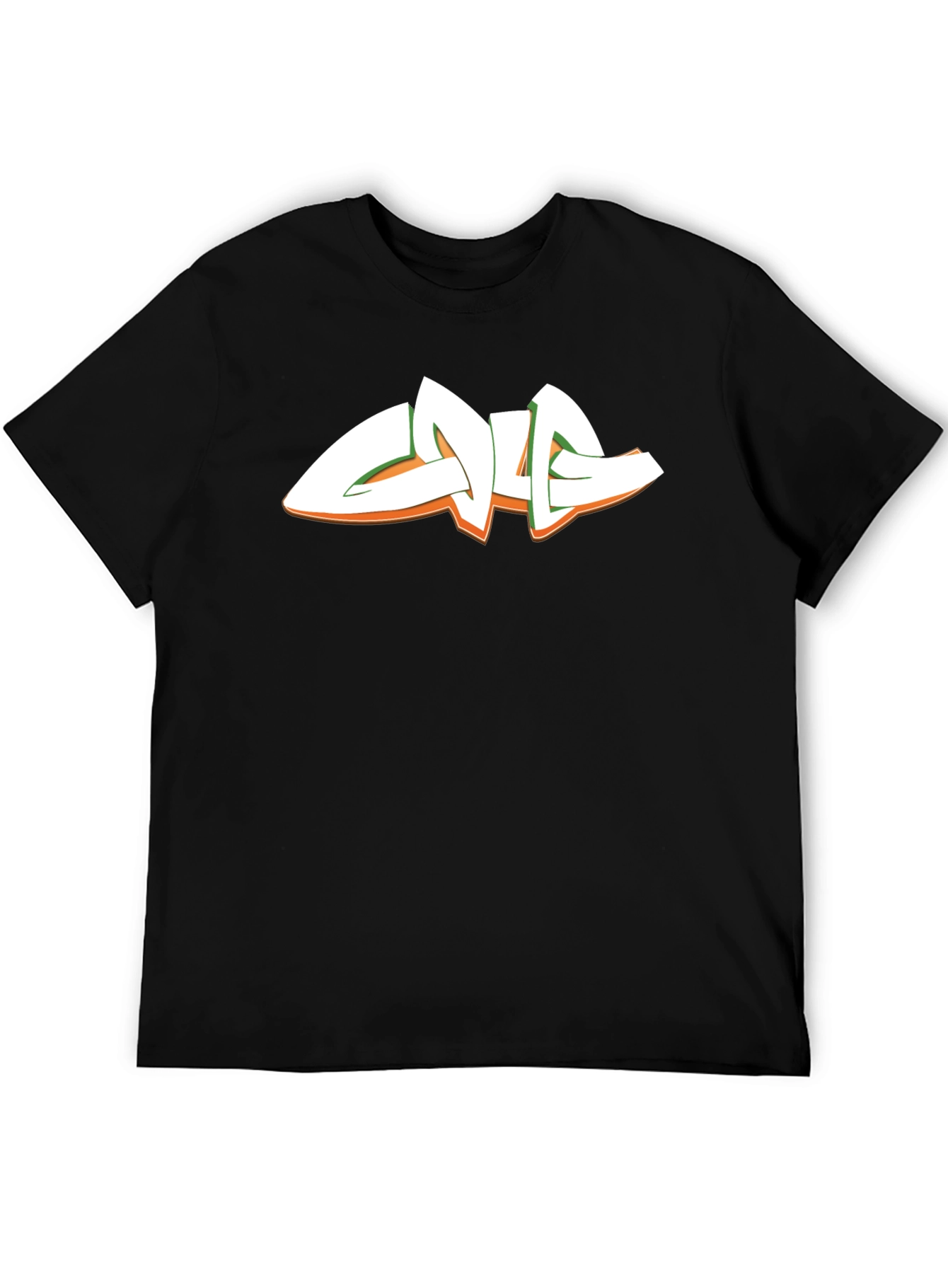 Black Cool Graphic T-Shirt - Black Crew Neck Tee view 5