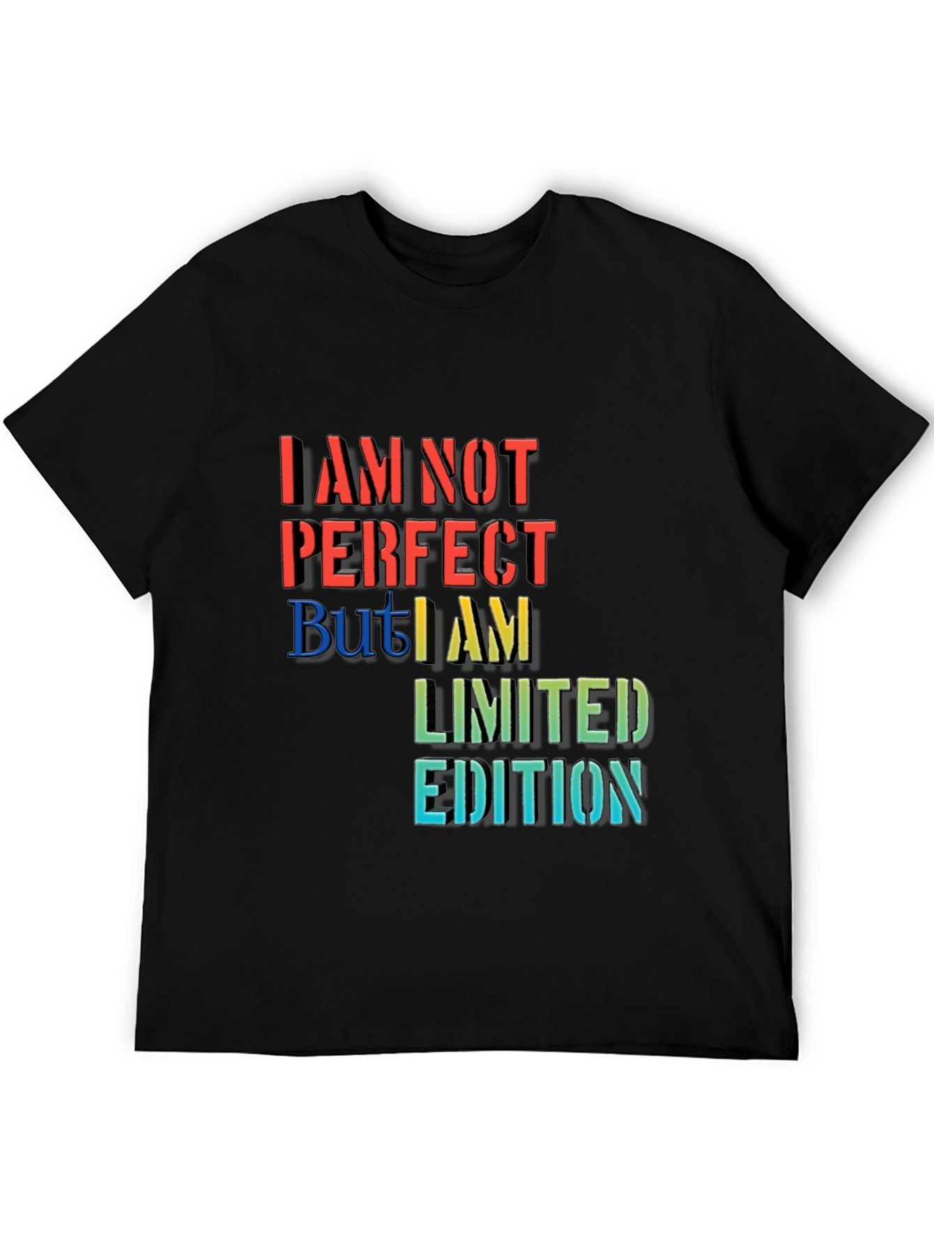 Black Limited Edition Graphic Tee - I AM NOT PERFECT view 5