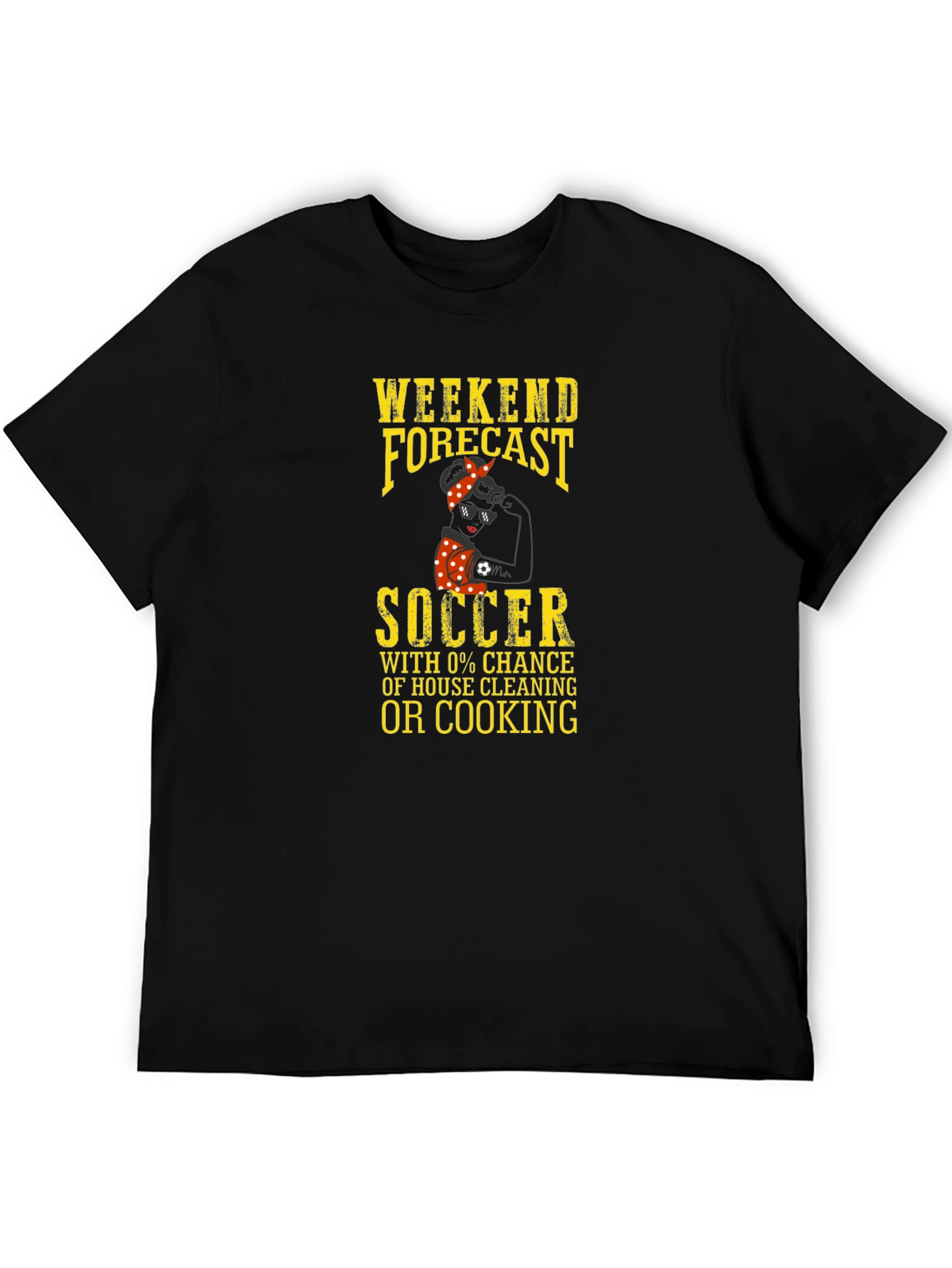Black Weekend Forecast Soccer T-Shirt - No Cooking! view 5