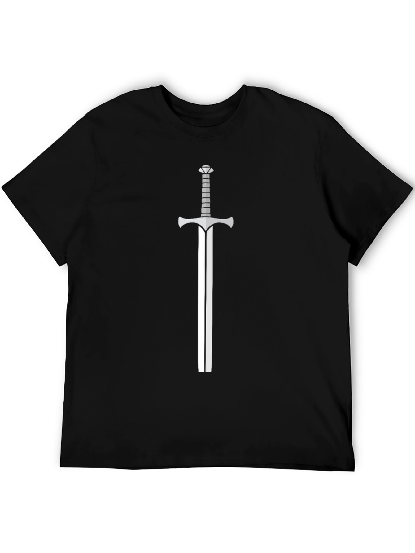 Black Sword Graphic Tee - Black Casual T-Shirt view 5