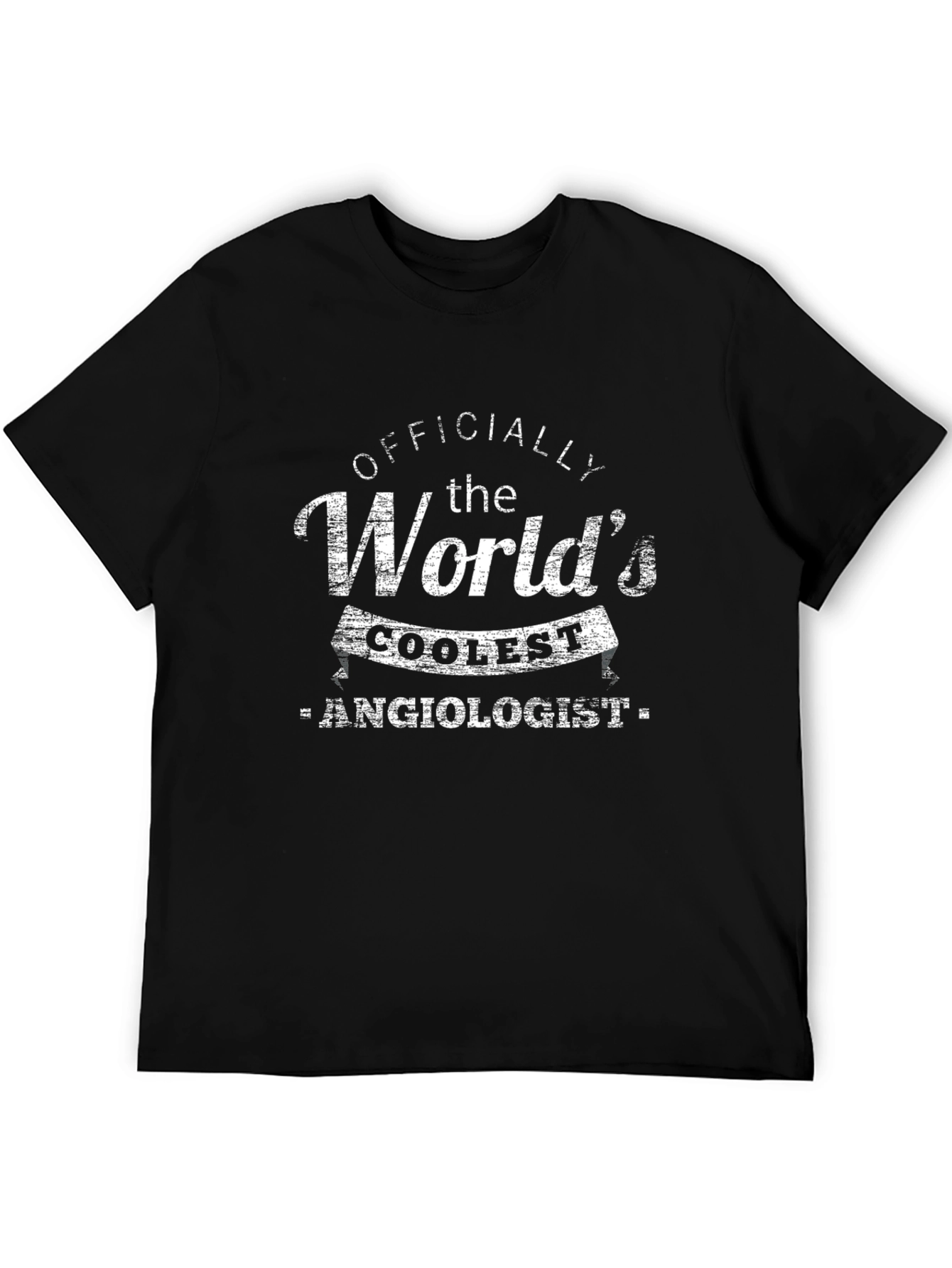 Black World's Coolest Angiologist Black Graphic T-Shirt view 5