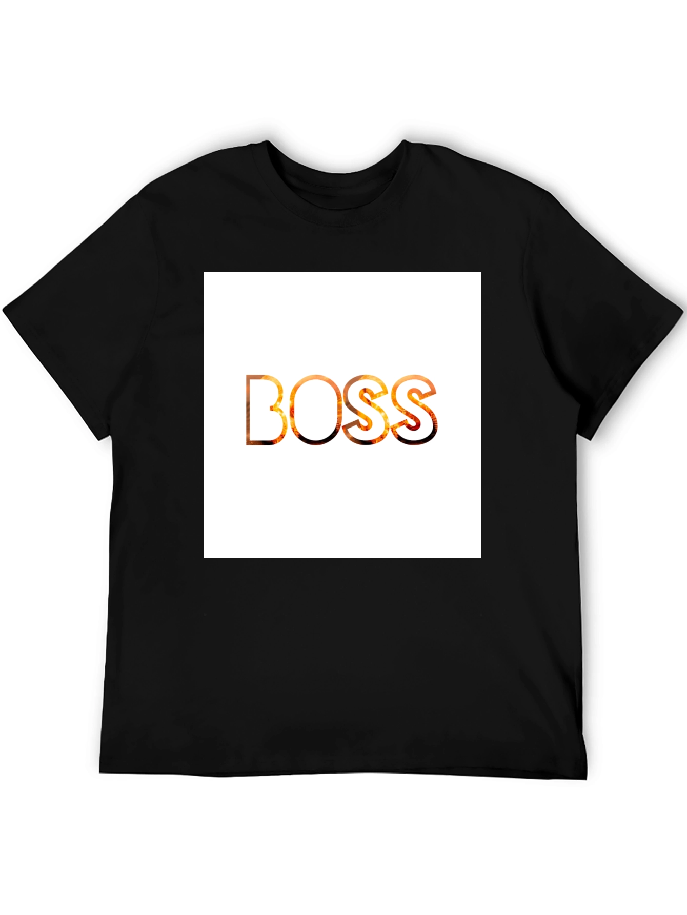 Black Boss Graphic Tee - Modern Men's Black T-Shirt view 5